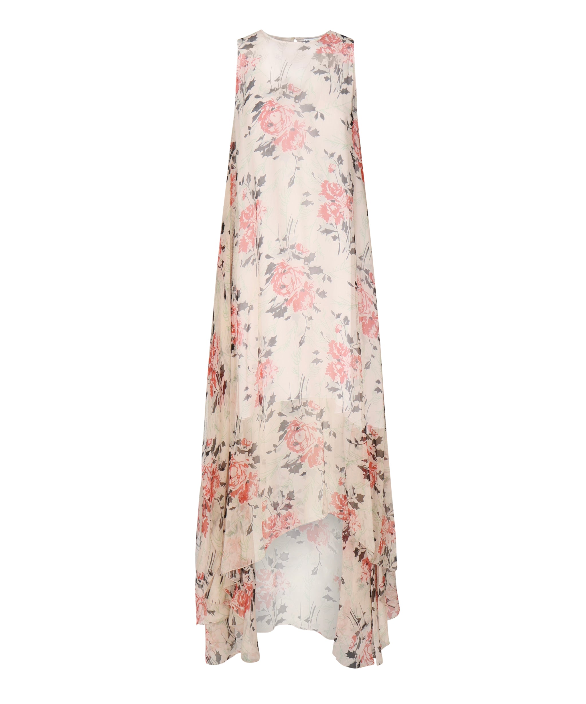 Abito lungo in seta con stampa floreale<BR/> S540Y09XRS 9990 LOEWE 