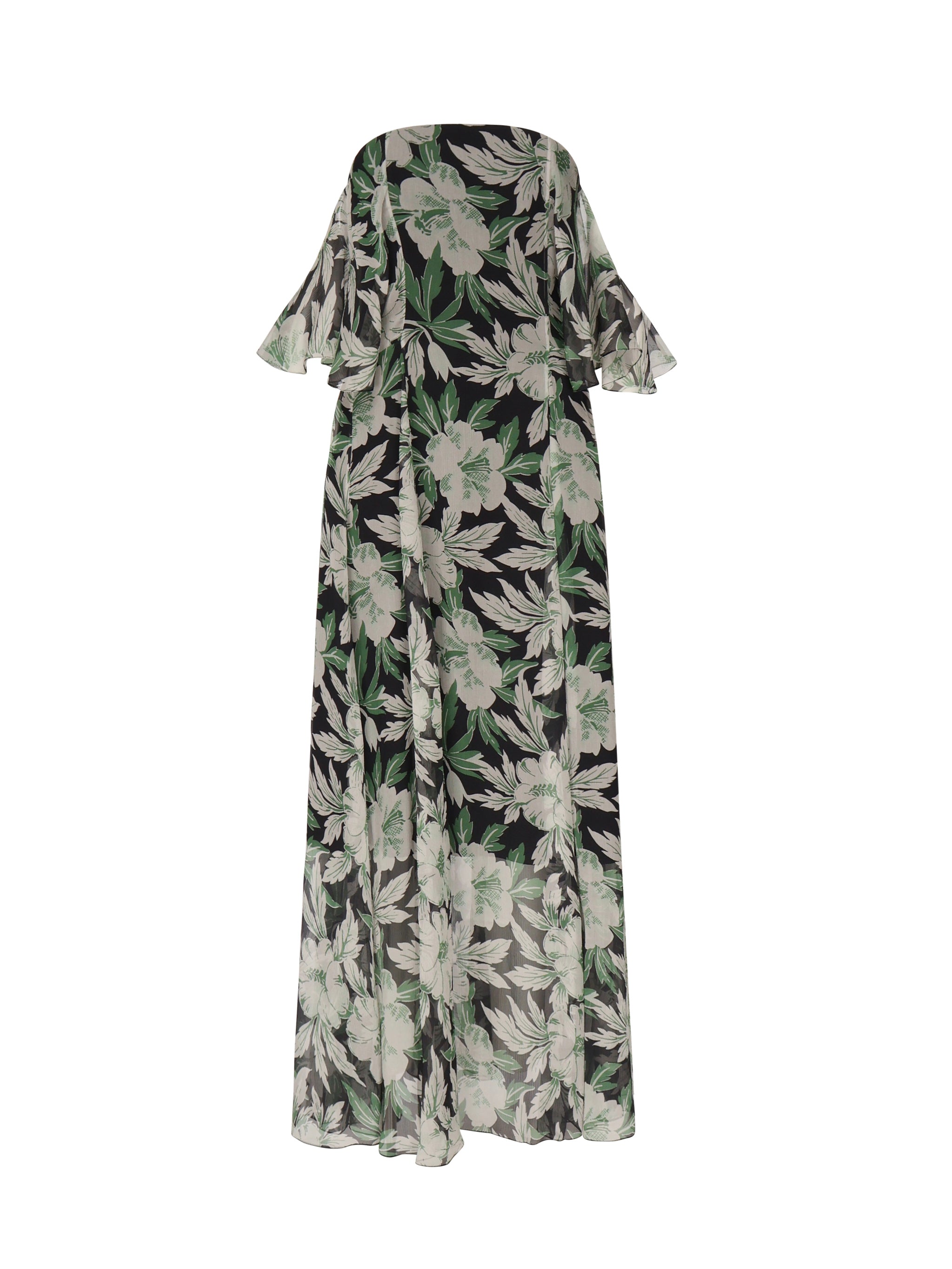 Abito in seta con stampa floreale S540Y09XS5 9990 LOEWE 