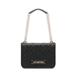 Borsa a spalla trapuntata con logo<BR/> JC4000PP1LLA0 00A LOVE MOSCHINO 