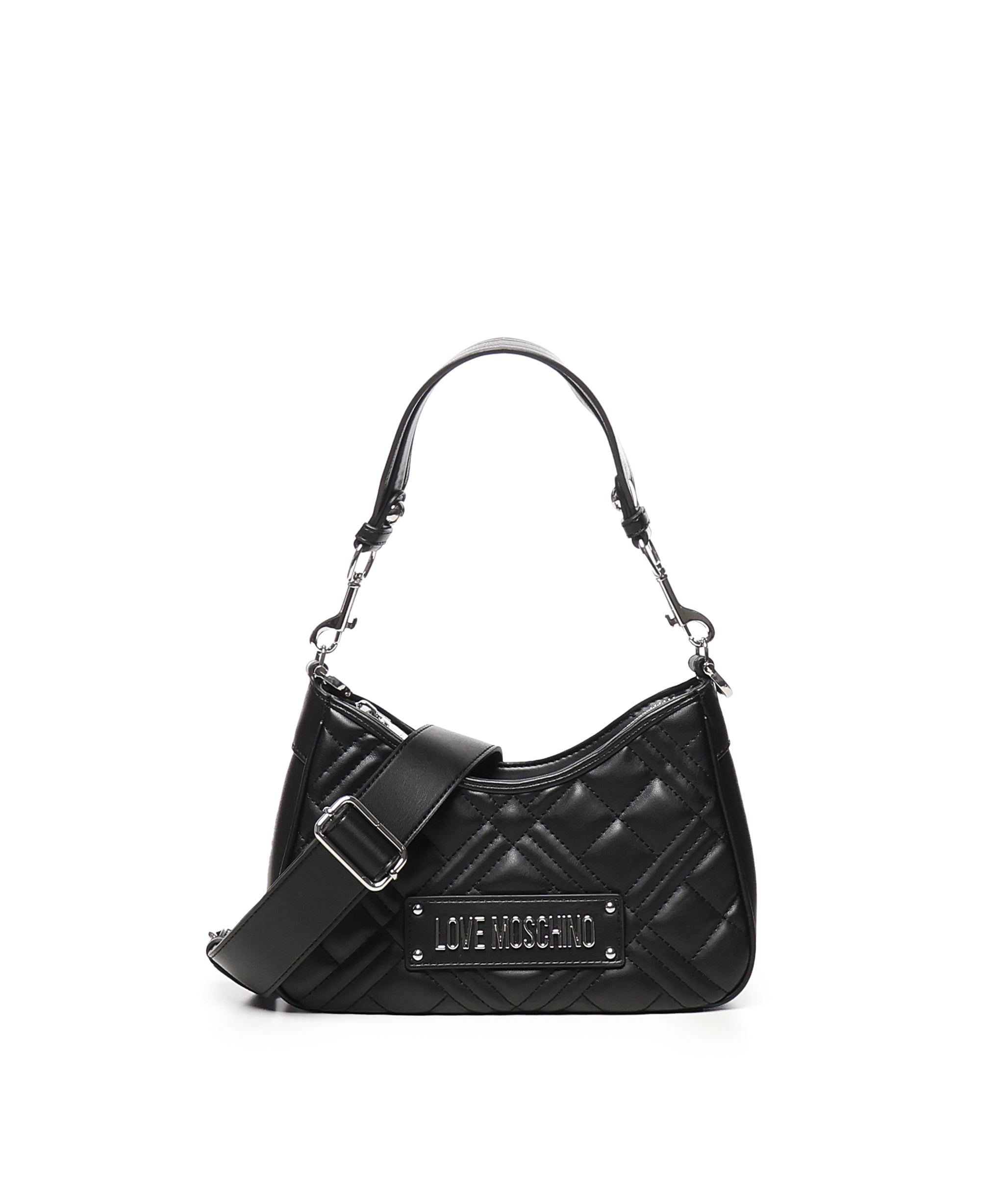 Borsa trapuntata con logo<BR/> JC4152PP1MLA0 00B LOVE MOSCHINO 