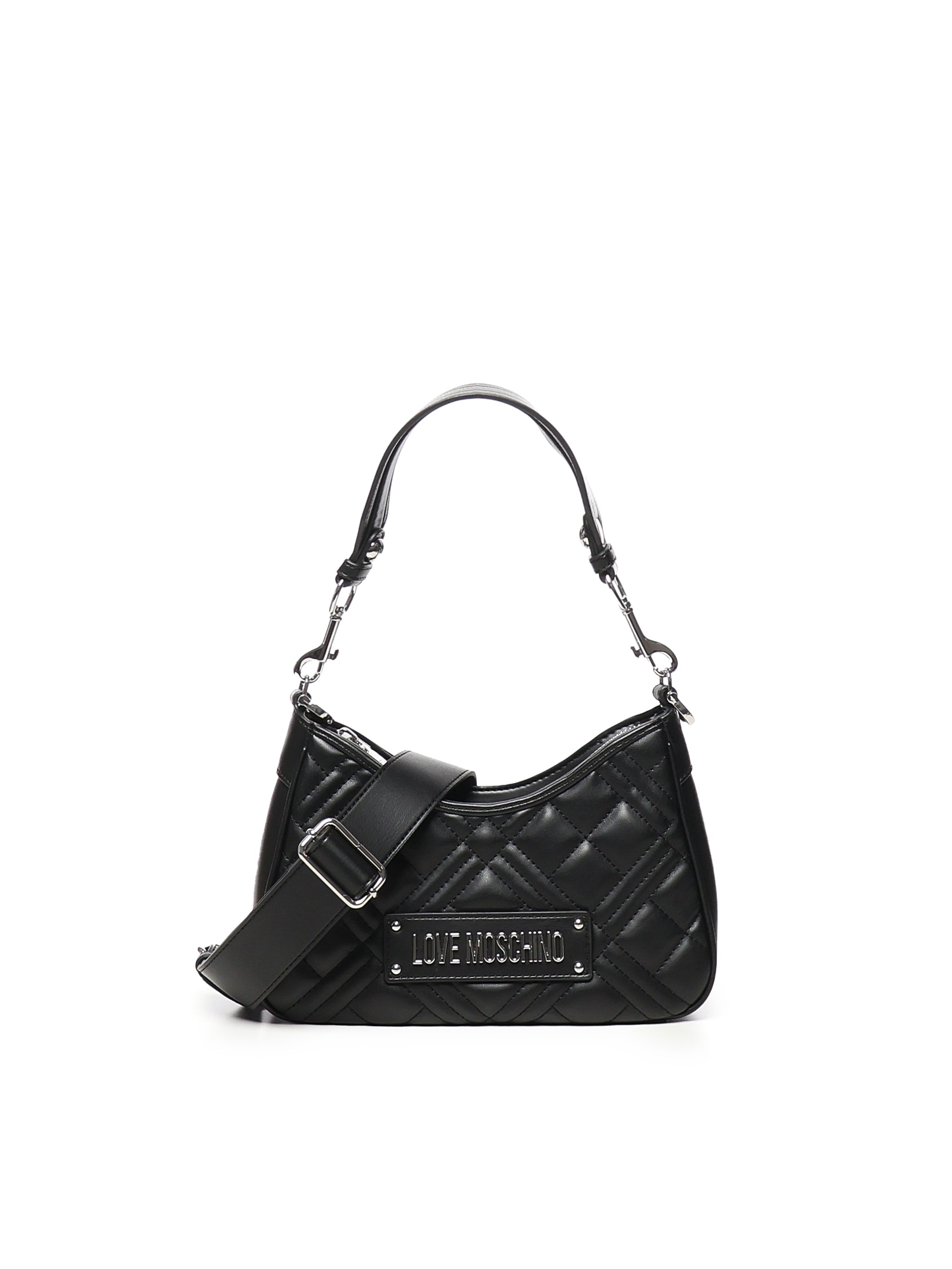 Borsa trapuntata con logo<BR/> JC4152PP1MLA0 00B LOVE MOSCHINO 