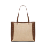 Shopper in rafia con borchie JC4274PP0MKW1 10A LOVE MOSCHINO 