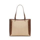 Shopper in rafia con borchie JC4274PP0MKW1 10A LOVE MOSCHINO 