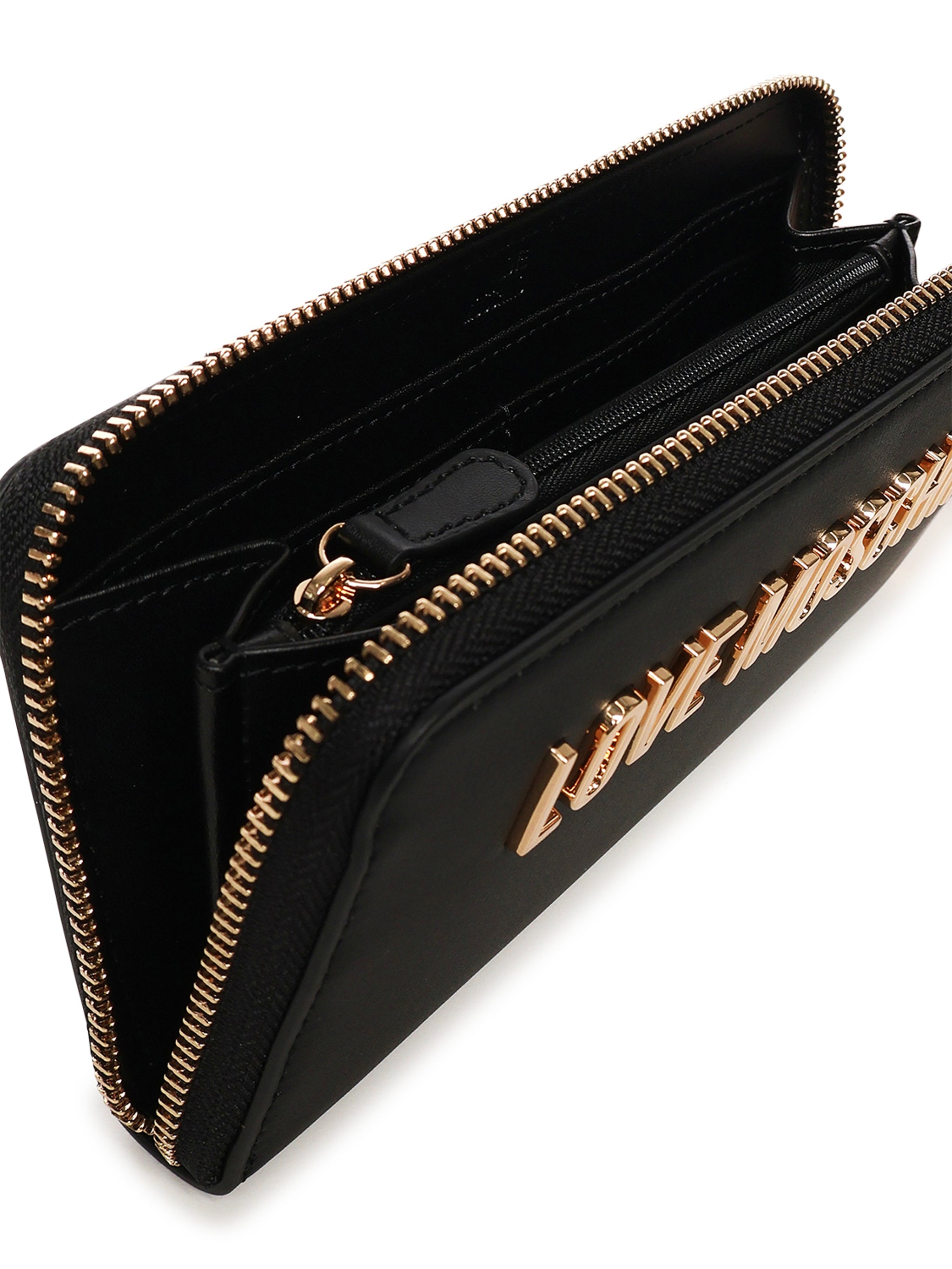 Portafoglio con logo lettering JC5611PP1MKD0 000 LOVE MOSCHINO 