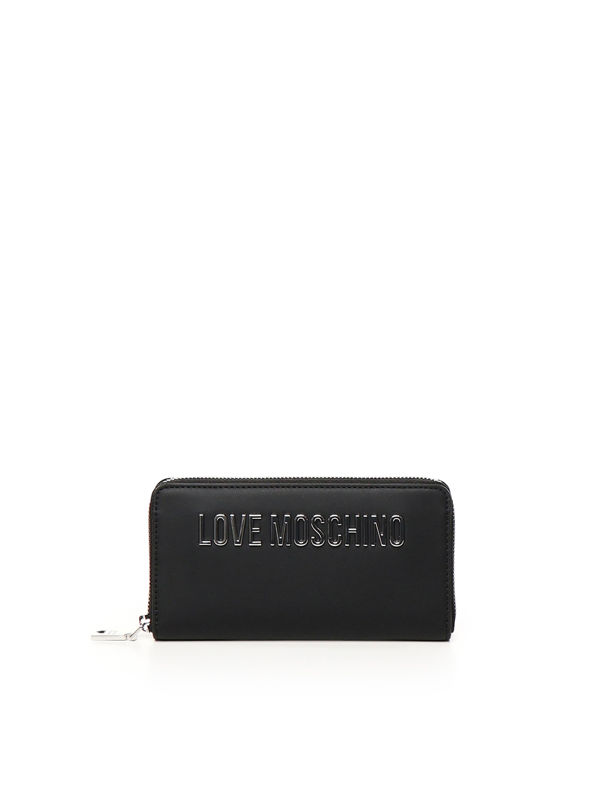 Portafoglio con logo lettering JC5611PP1MKD0 00B LOVE MOSCHINO 