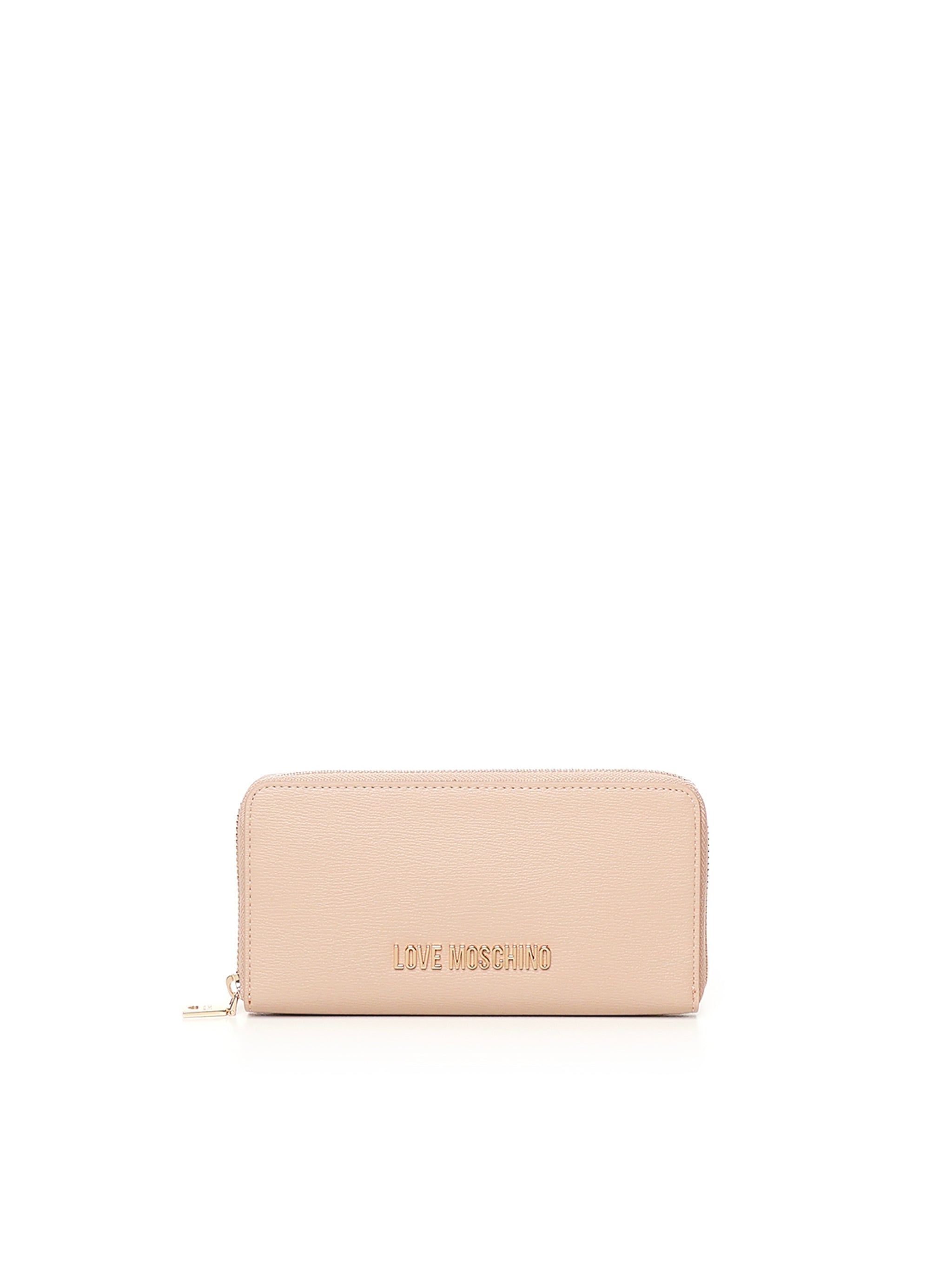 Portafoglio zip around con logo JC5700PP1MLD0 105 LOVE MOSCHINO 