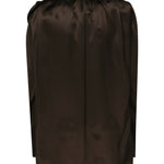 Blusa classica in seta con applicazione 1404250000 BROWN MAGDA BUTRYM 
