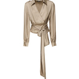 Blusa Linda Wrap 5GGH00 7246AG053 MARCIANO BY GUESS 