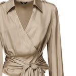 Blusa Linda Wrap 5GGH00 7246AG053 MARCIANO BY GUESS 