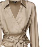 Blusa Linda Wrap 5GGH00 7246AG053 MARCIANO BY GUESS 