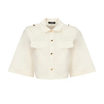 Camicia cropped con tasche 5GGH27 7315AG053 MARCIANO BY GUESS 