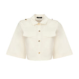 Camicia cropped con tasche 5GGH27 7315AG053 MARCIANO BY GUESS 