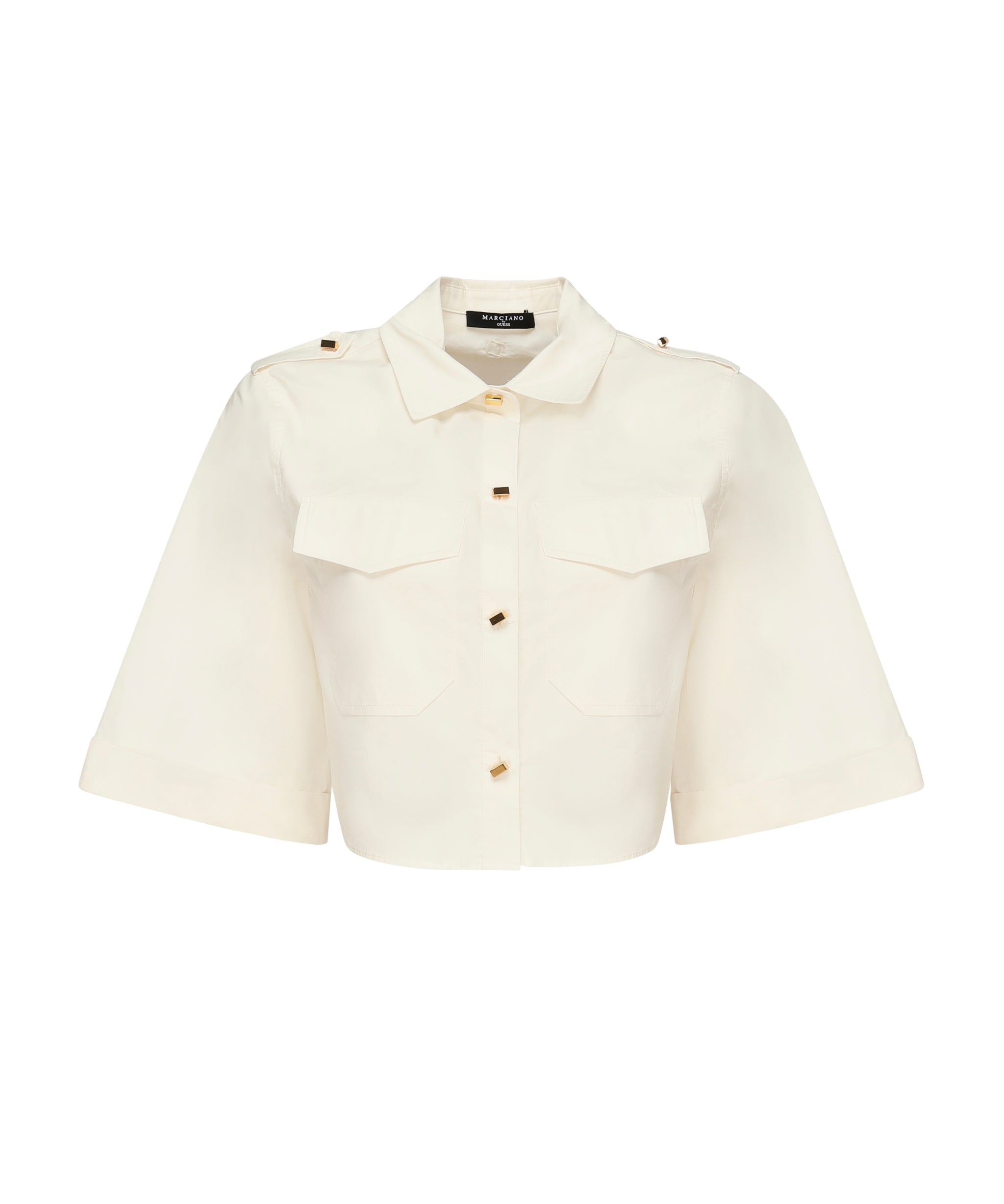 Camicia cropped con tasche 5GGH27 7315AG053 MARCIANO BY GUESS 