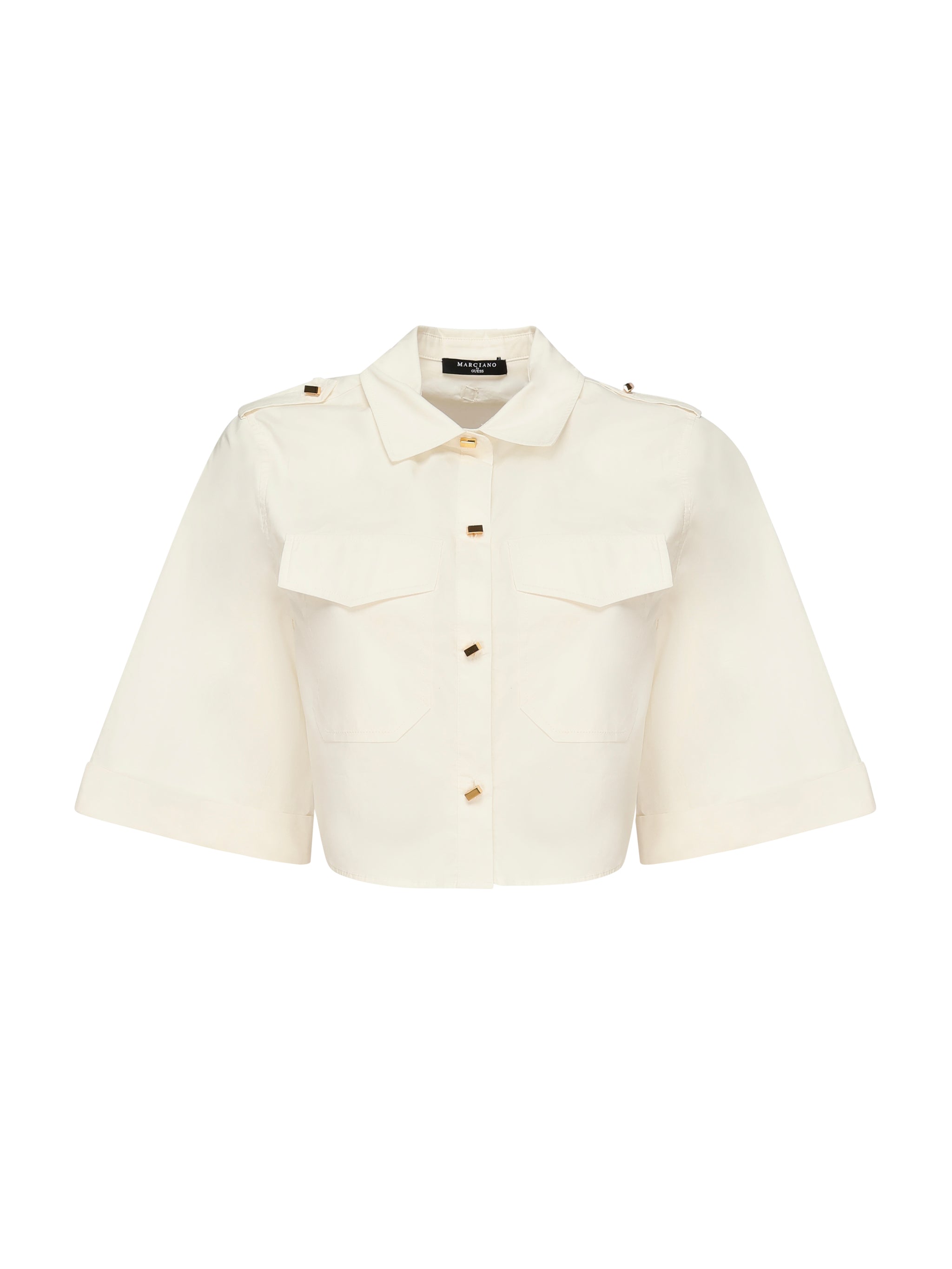 Camicia cropped con tasche 5GGH27 7315AG053 MARCIANO BY GUESS 