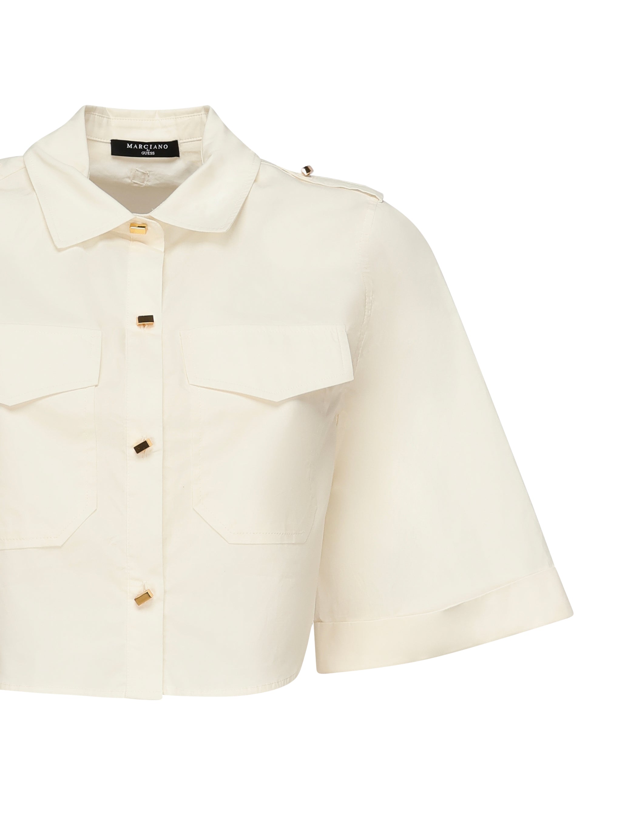 Camicia cropped con tasche 5GGH27 7315AG053 MARCIANO BY GUESS 