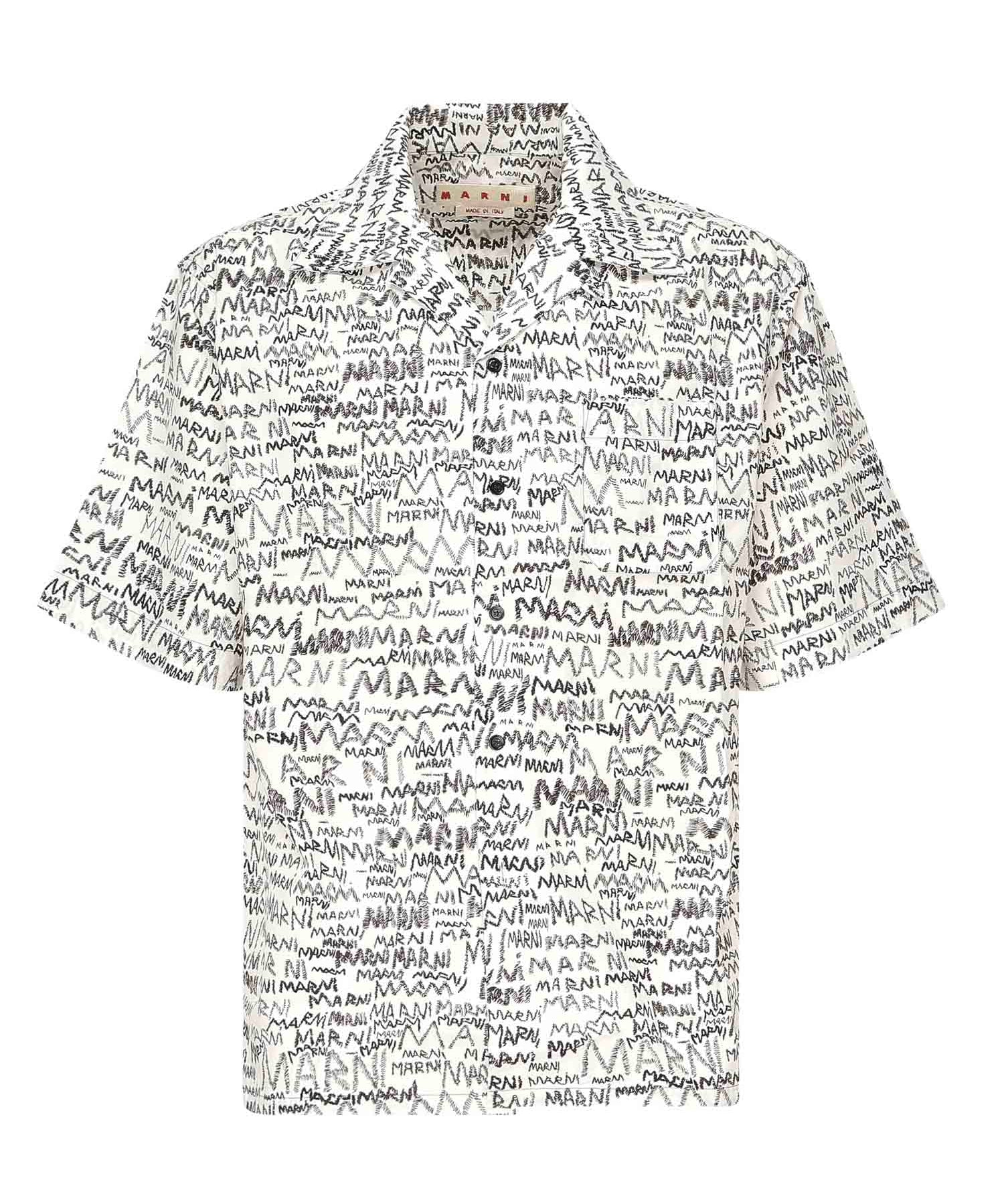 Camicia bowling scribble<BR/> CUMU0213A5 UTC464MPW01 MARNI 