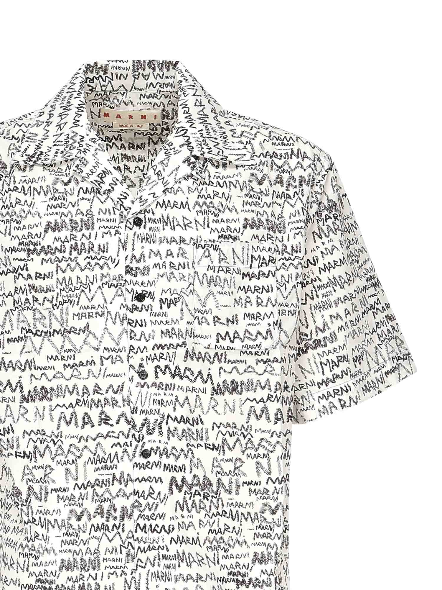 Camicia bowling scribble<BR/> CUMU0213A5 UTC464MPW01 MARNI 