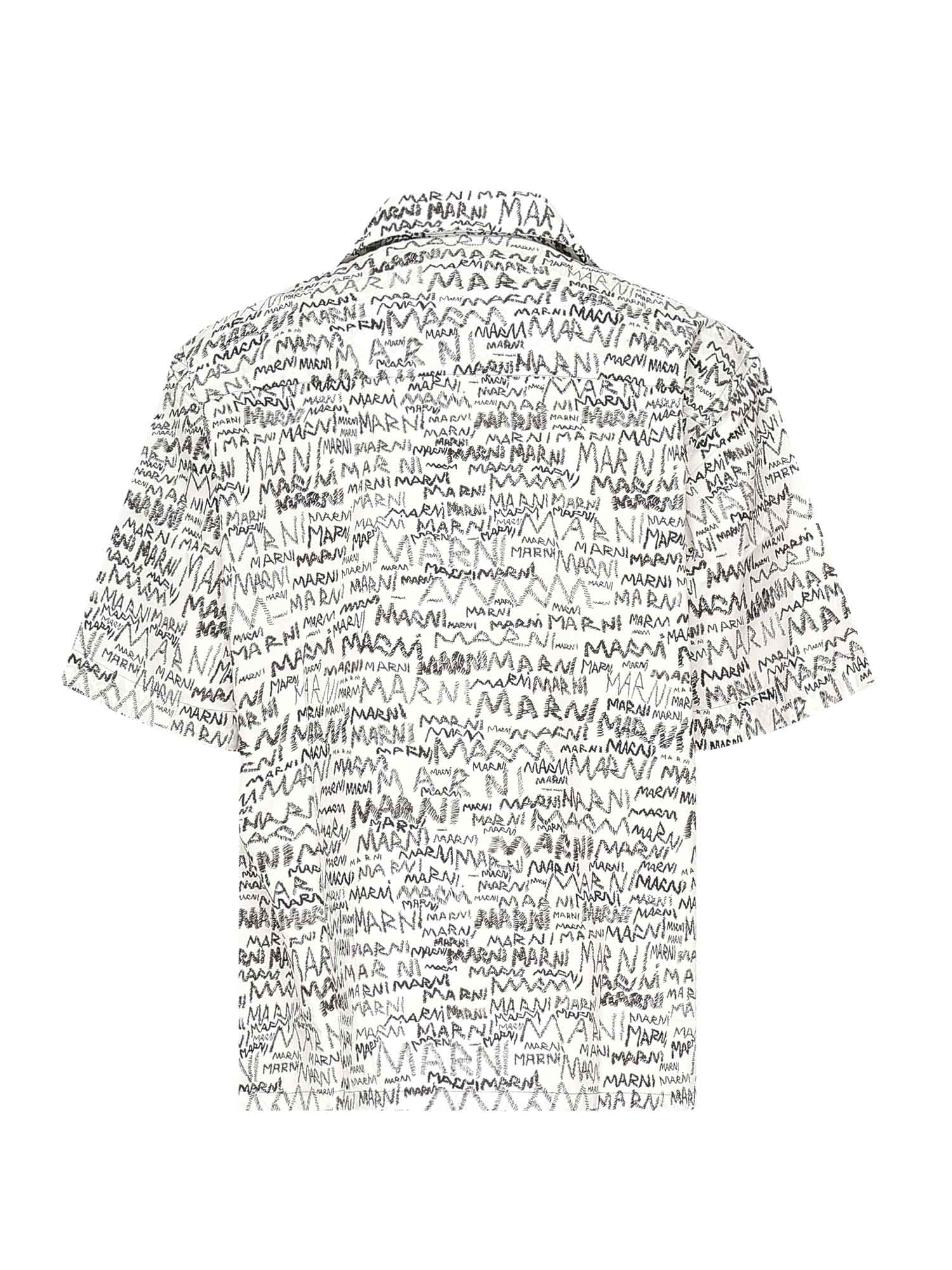 Camicia bowling scribble<BR/> CUMU0213A5 UTC464MPW01 MARNI 