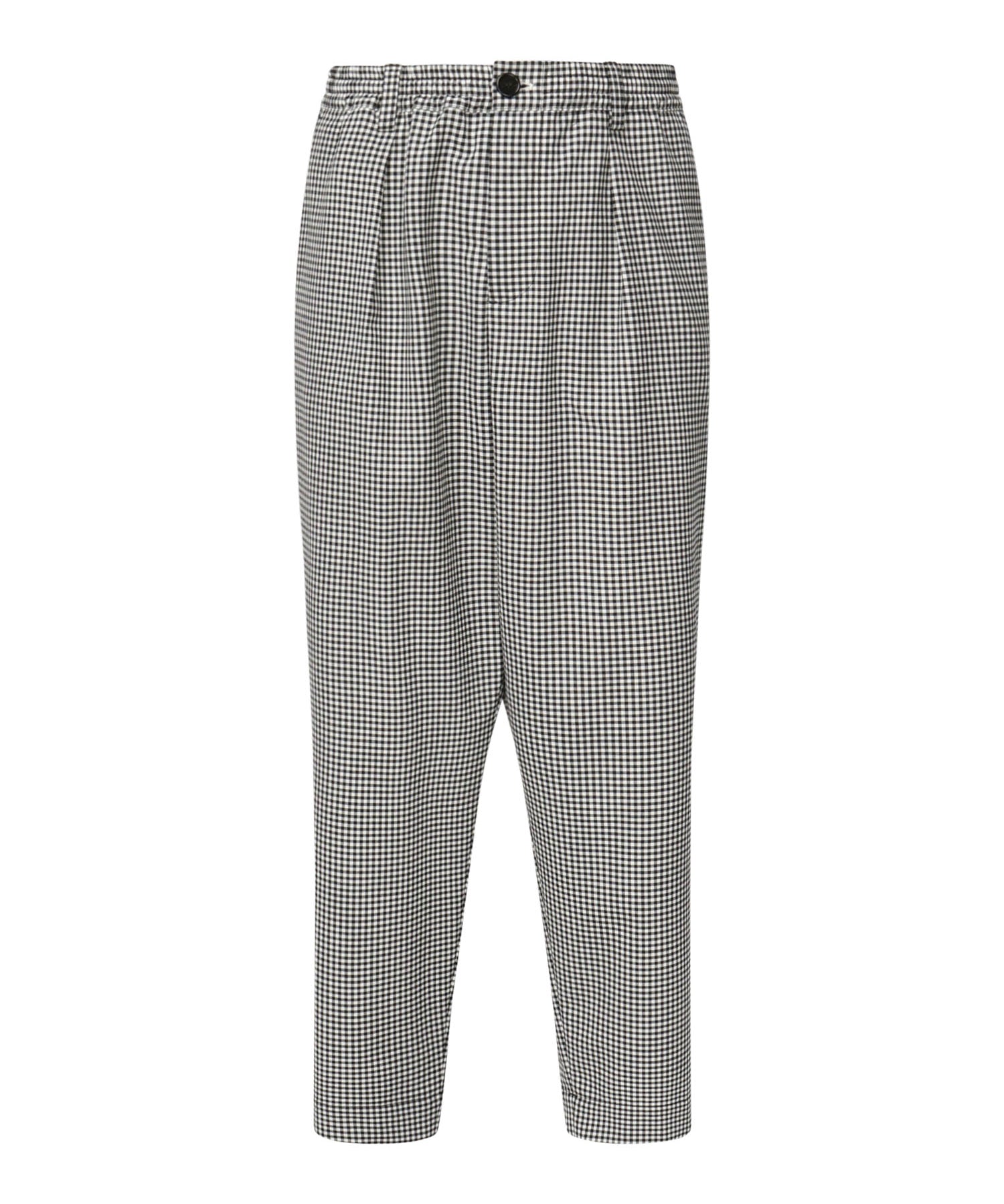 Pantaloni in lana a quadri PUMU0017A4 UTP787CHN99 MARNI 