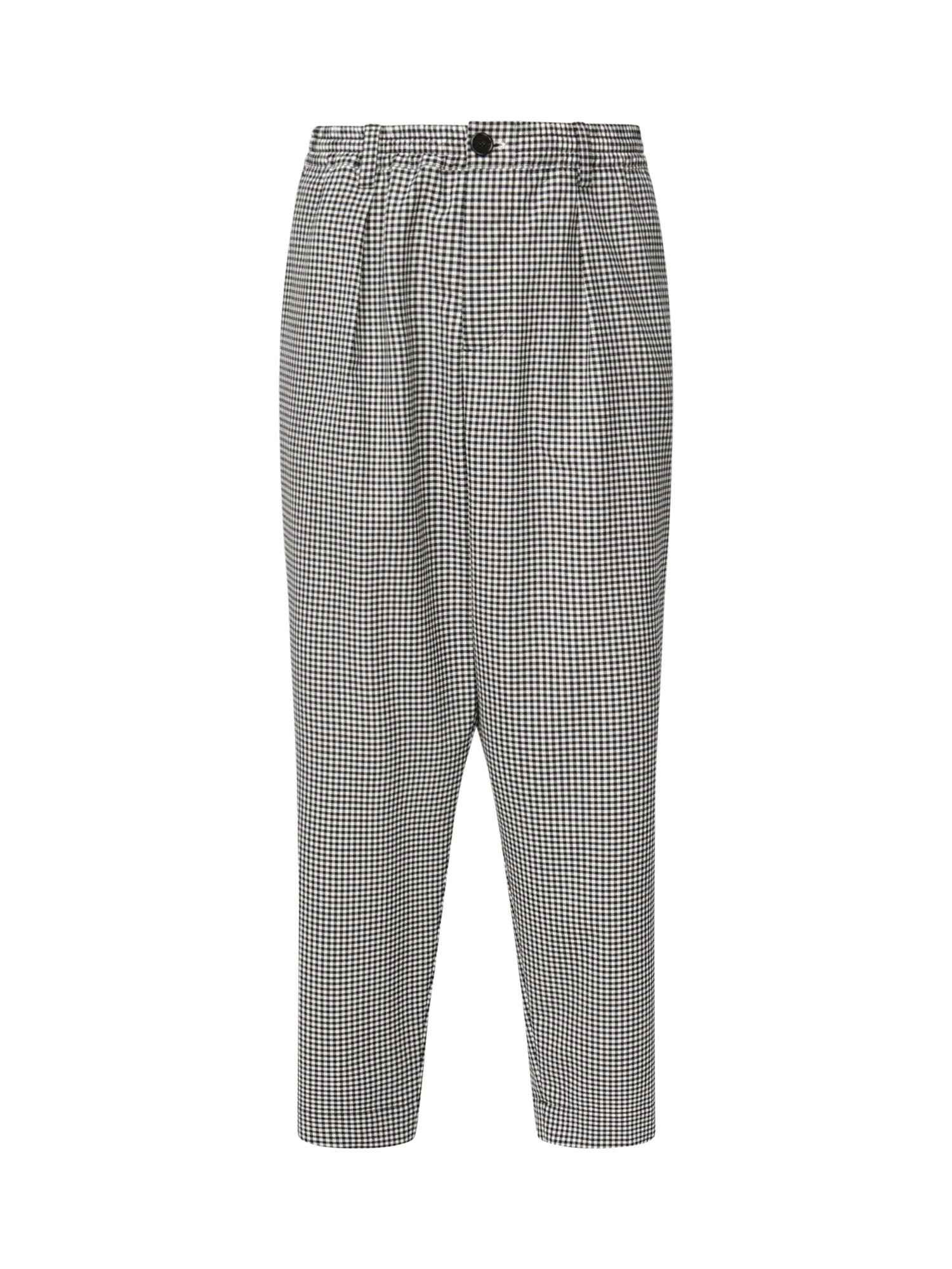 Pantaloni in lana a quadri PUMU0017A4 UTP787CHN99 MARNI 