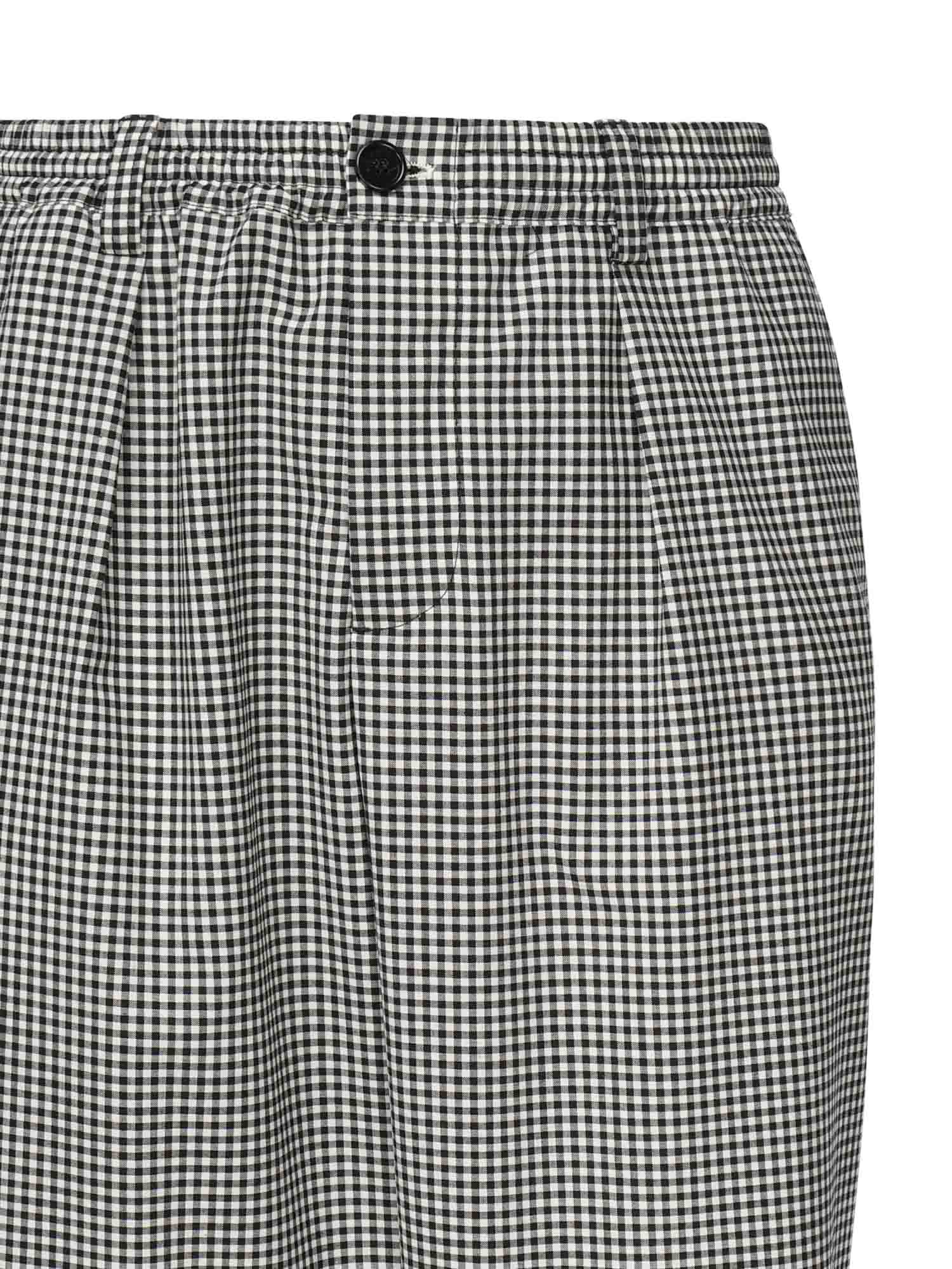 Pantaloni in lana a quadri PUMU0017A4 UTP787CHN99 MARNI 