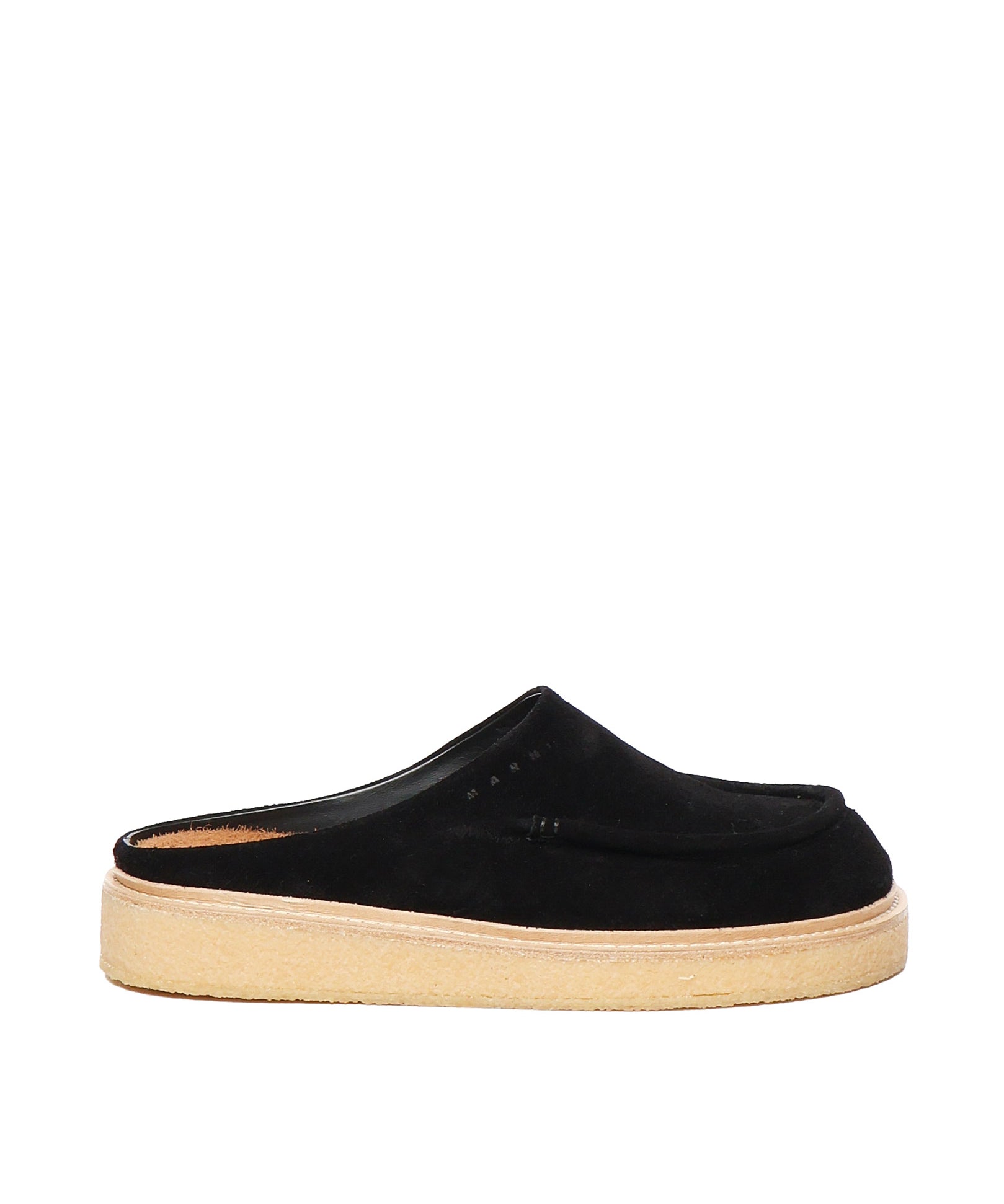 Sabot in suede nera con suola in para SBMR004004 P524600N99 MARNI 