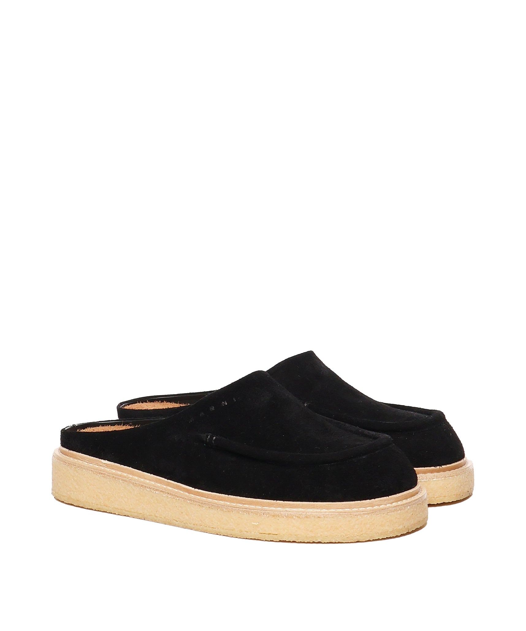 Sabot in suede nera con suola in para SBMR004004 P524600N99 MARNI 