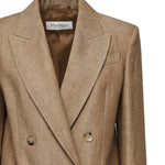 Giacca Gerla doppiopetto in lino <BR/> 2511041022600 001 MAX MARA 