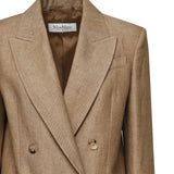 Giacca Gerla doppiopetto in lino <BR/> 2511041022600 001 MAX MARA 