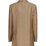 Giacca Gerla doppiopetto in lino <BR/> 2511041022600 001 MAX MARA 