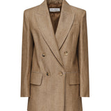 Giacca Gerla doppiopetto in lino <BR/> 2511041022600 001 MAX MARA 