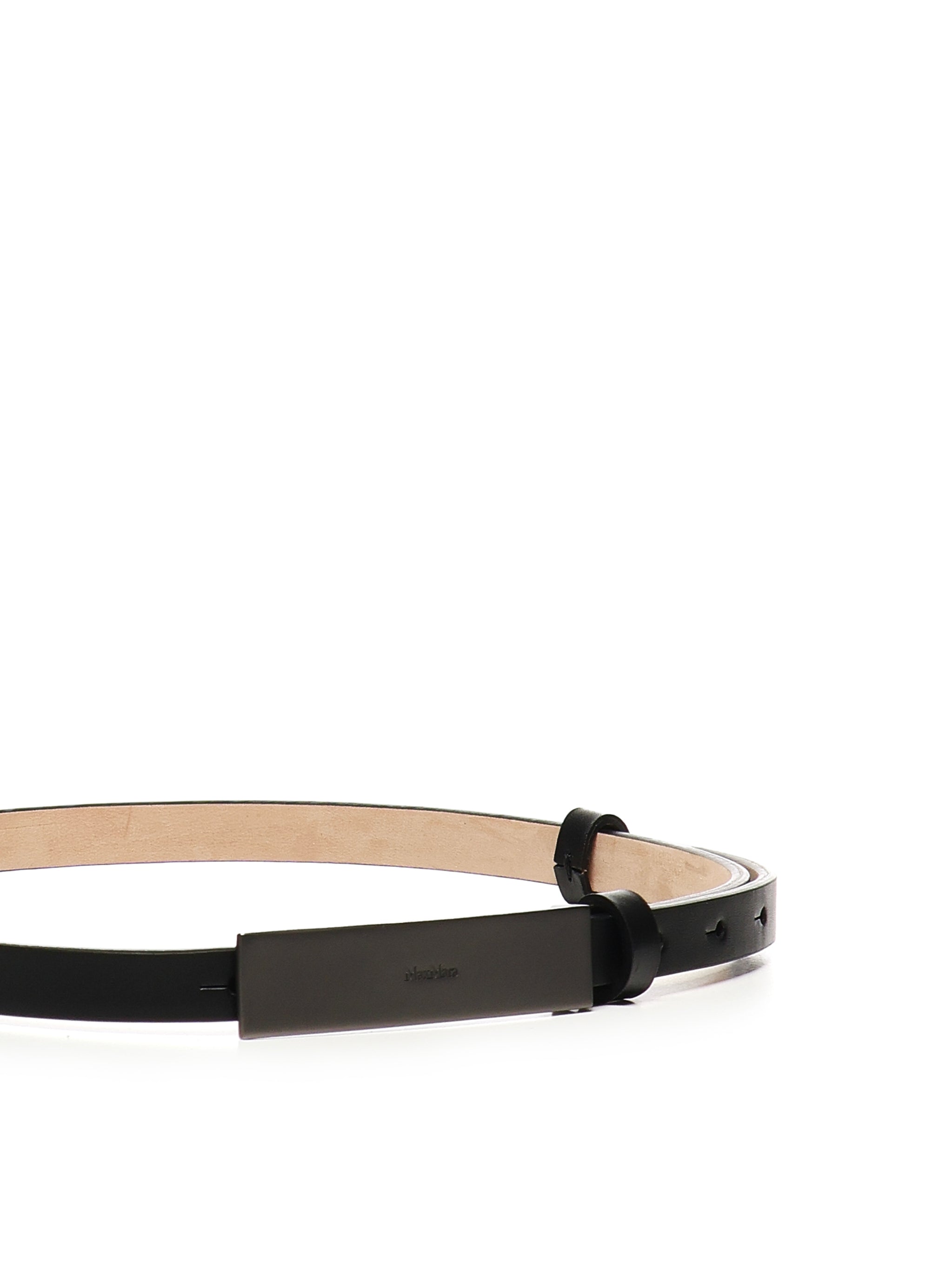 Cintura in pelle con placca logata<BR/> 2514501013600 001 MAX MARA 