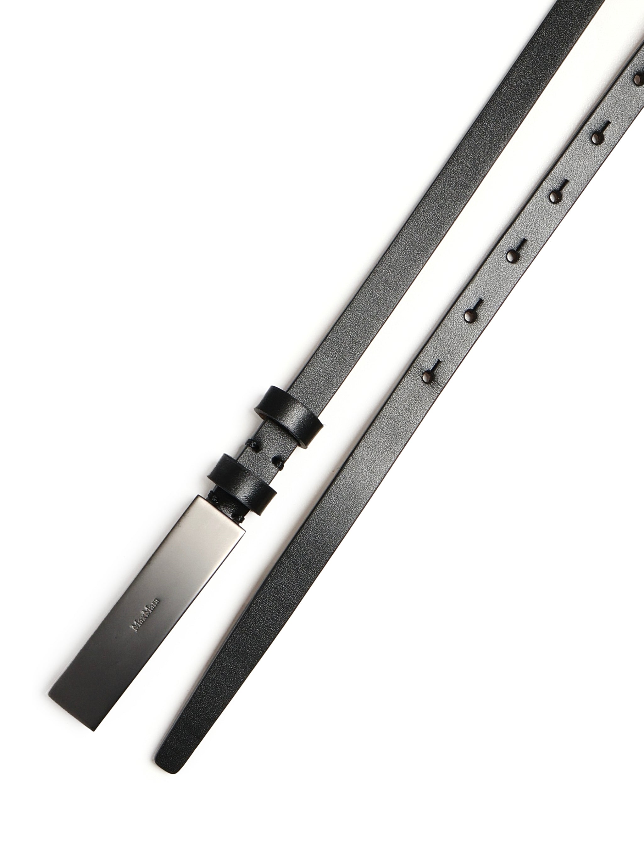 Cintura in pelle con placca logata<BR/> 2514501013600 001 MAX MARA 