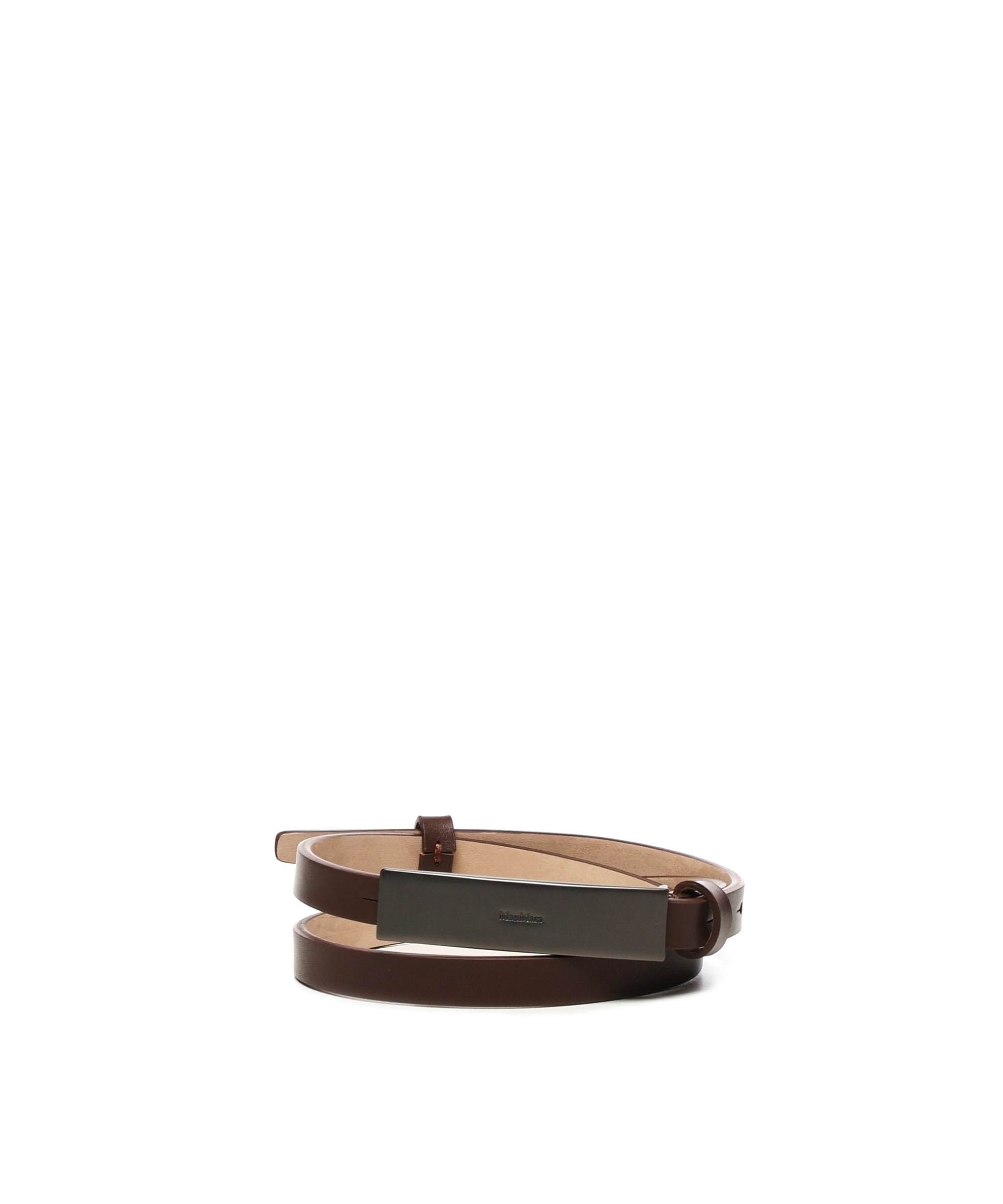 Cintura in pelle con placca logata 2514501013600 004 MAX MARA 