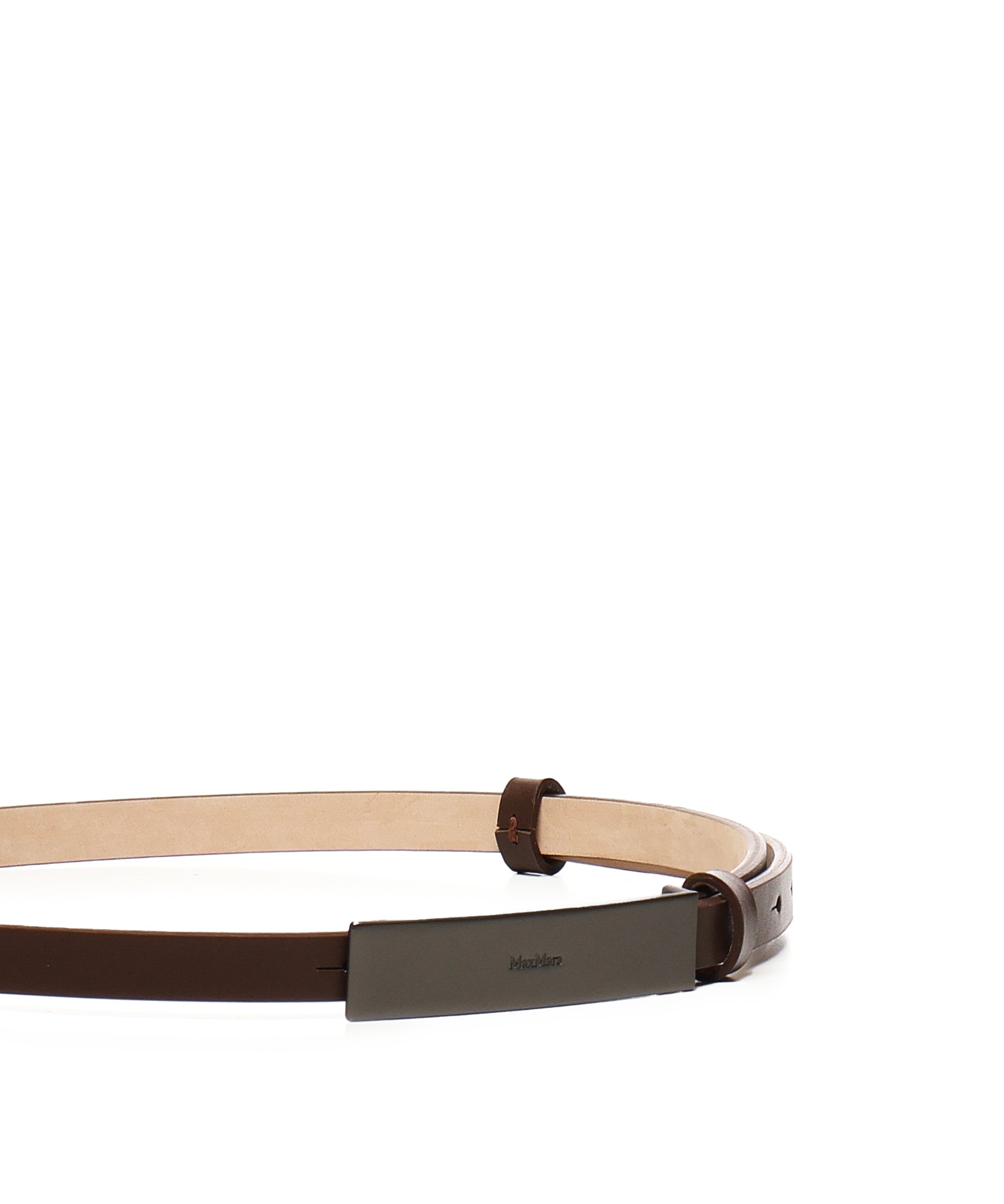Cintura in pelle con placca logata 2514501013600 004 MAX MARA 
