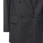 Blazer doppiopetto in lana gessata 2521046021600 002 MAX MARA 