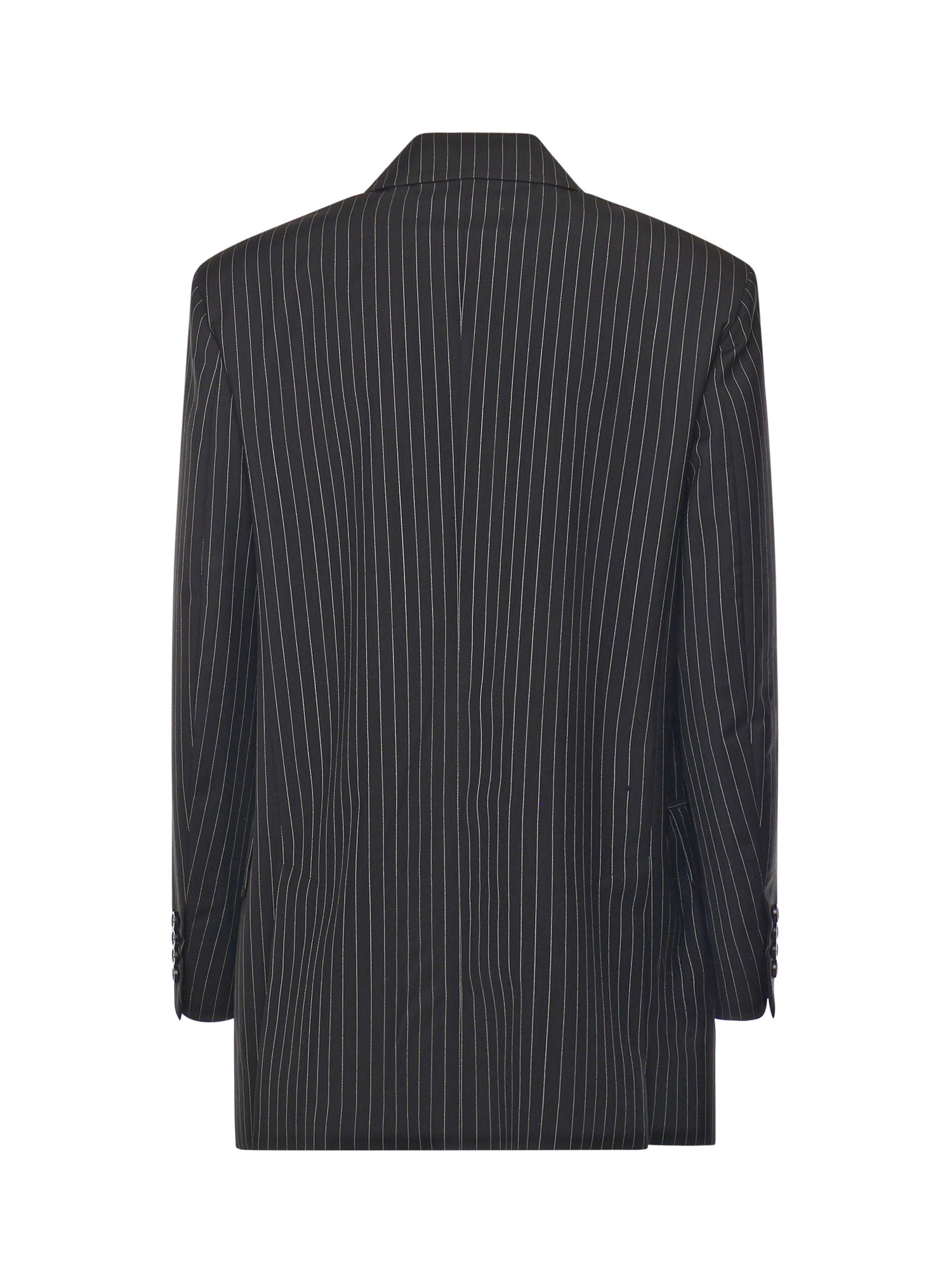 Blazer doppiopetto in lana gessata 2521046021600 002 MAX MARA 