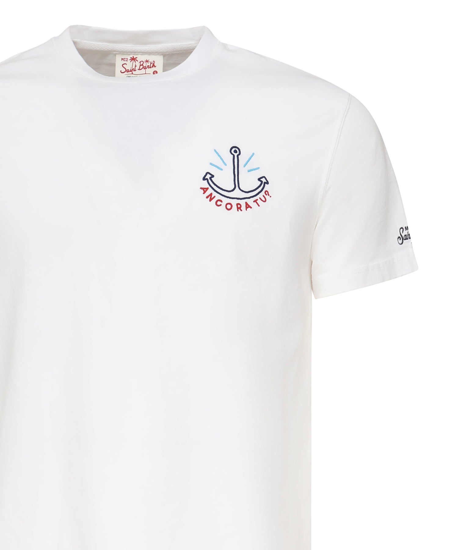 T-shirt Portofino con ricamo POT0001 05010H MC2 SAINT BARTH 