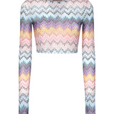 Top cropped a zig zag MS25SK0E BJ00OES72LH MISSONI 