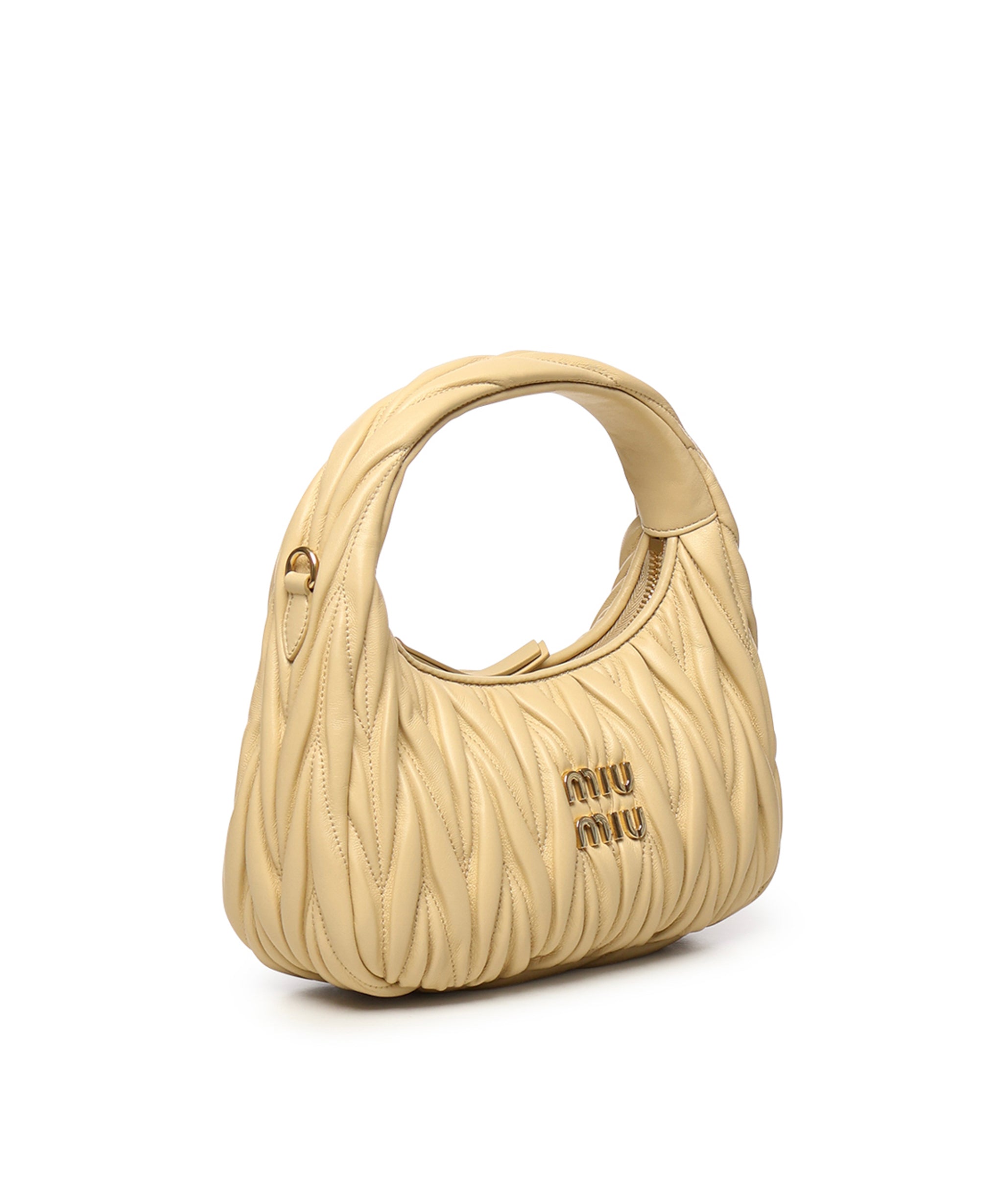 Borsa hobo Wander in nappa matelassé 5BC125 AN88F0K57 MIU MIU 