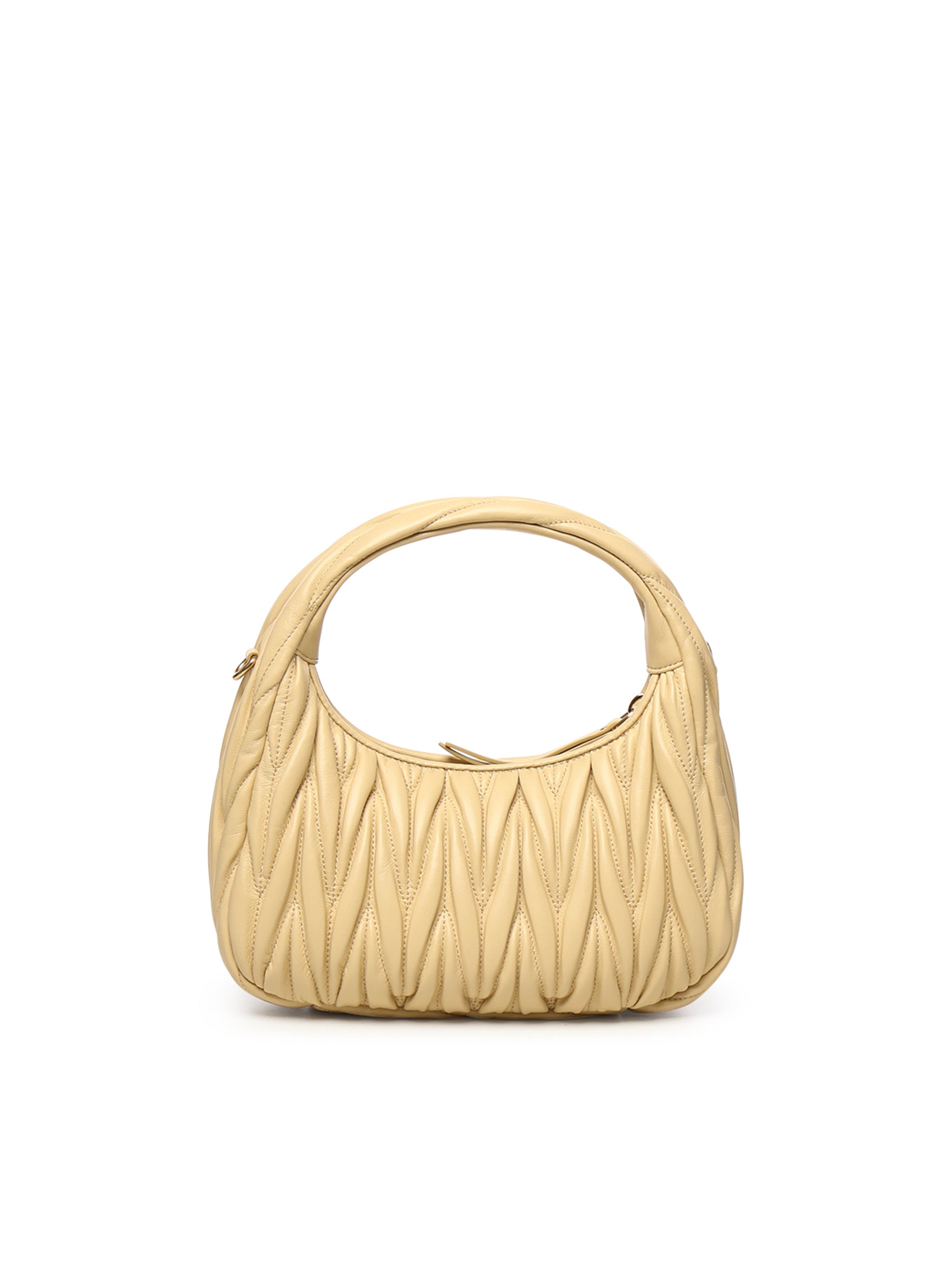 Borsa hobo Wander in nappa matelassé 5BC125 AN88F0K57 MIU MIU 