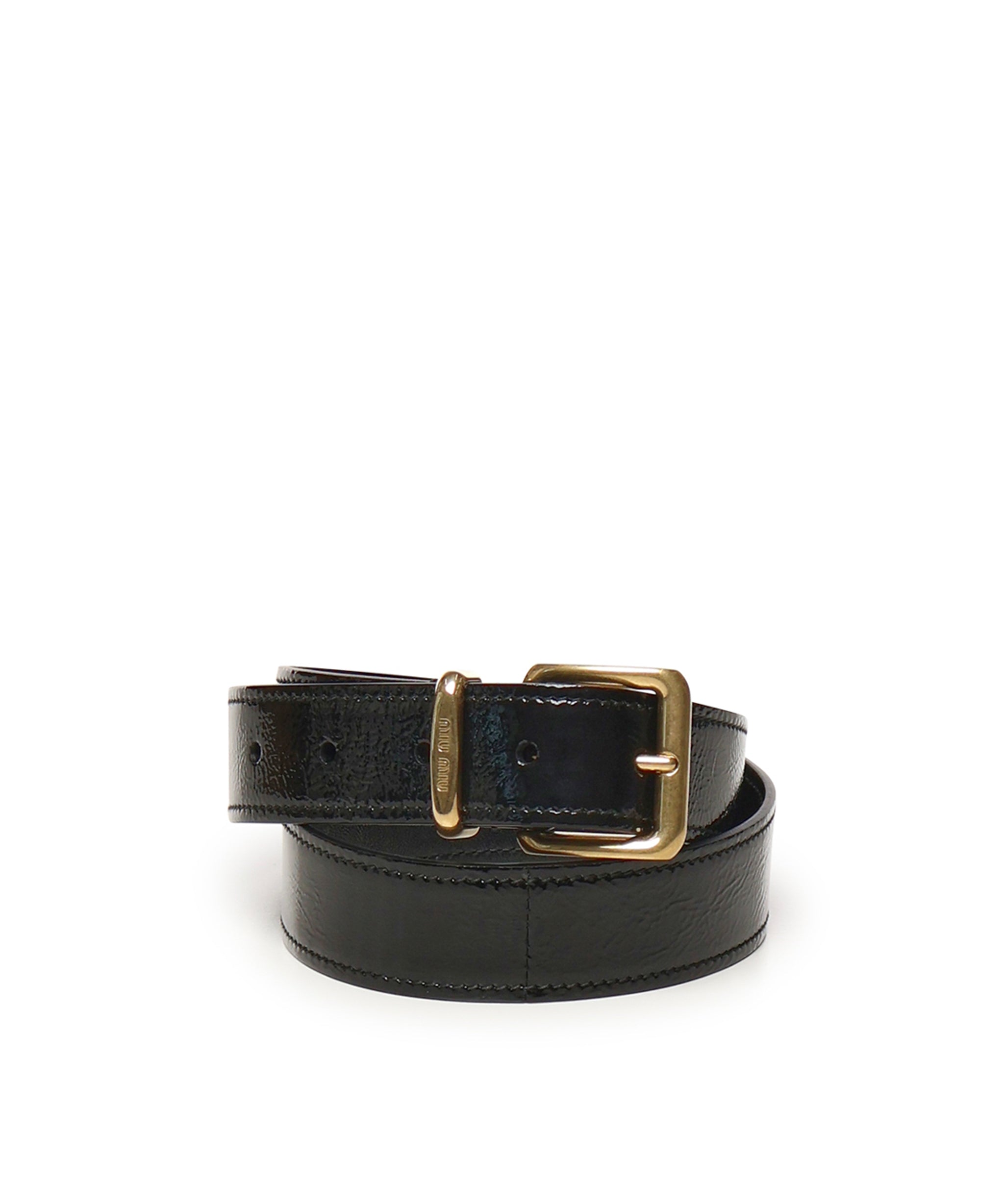 Cintura in pelle lucida<BR/> 5CC630 0DNTF0002 MIU MIU 