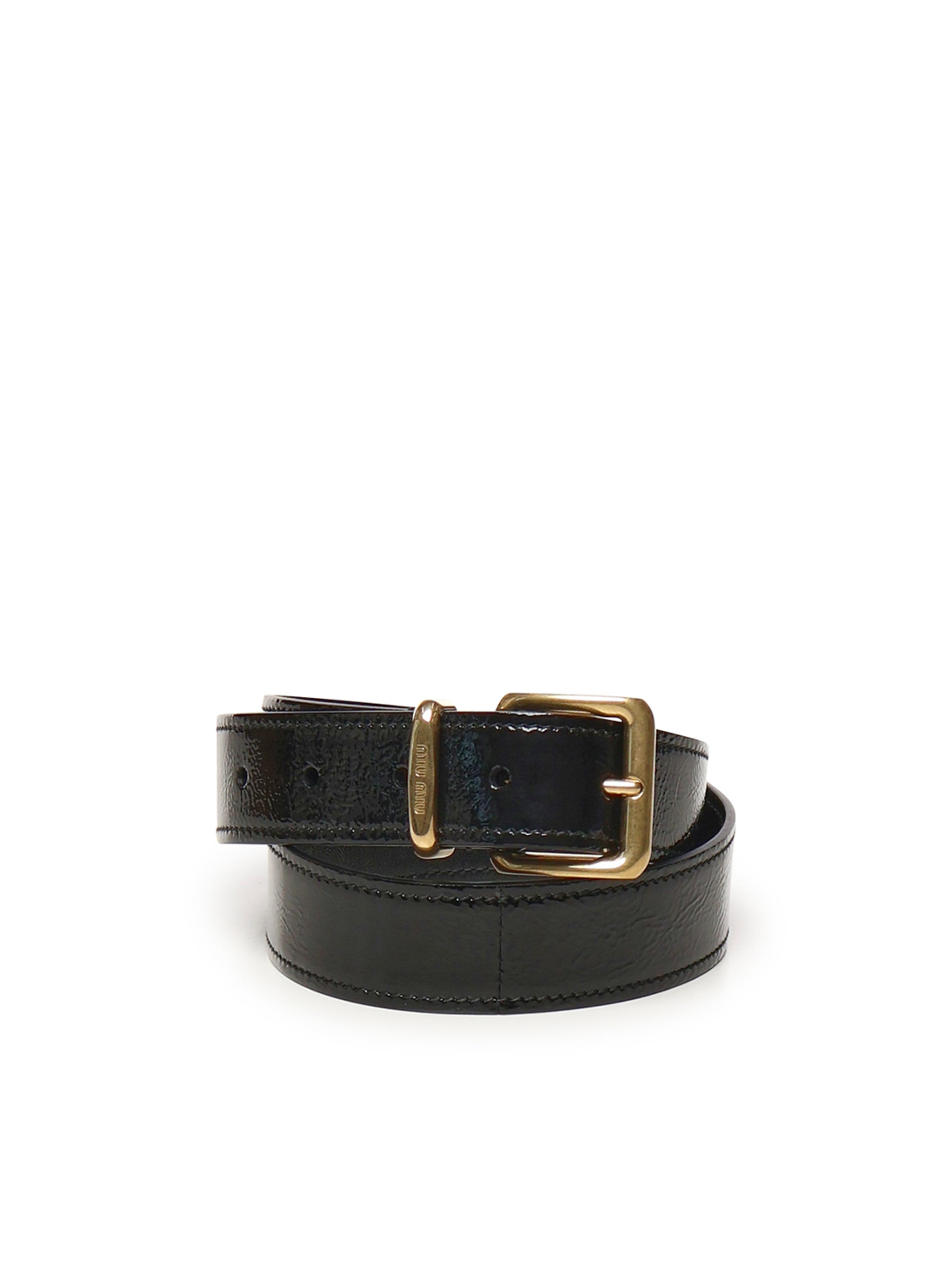 Cintura in pelle lucida<BR/> 5CC630 0DNTF0002 MIU MIU 
