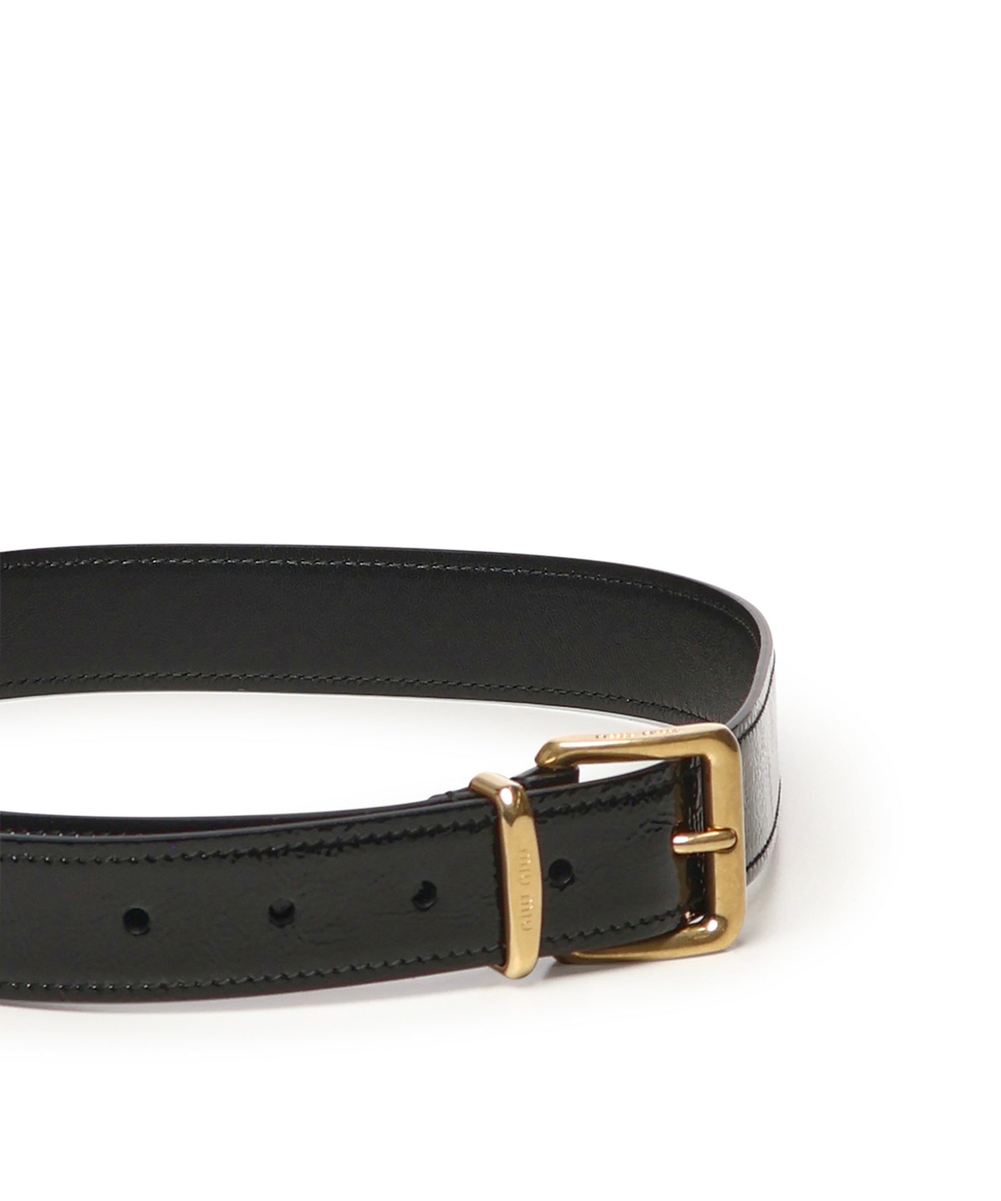 Cintura in pelle lucida<BR/> 5CC630 0DNTF0002 MIU MIU 