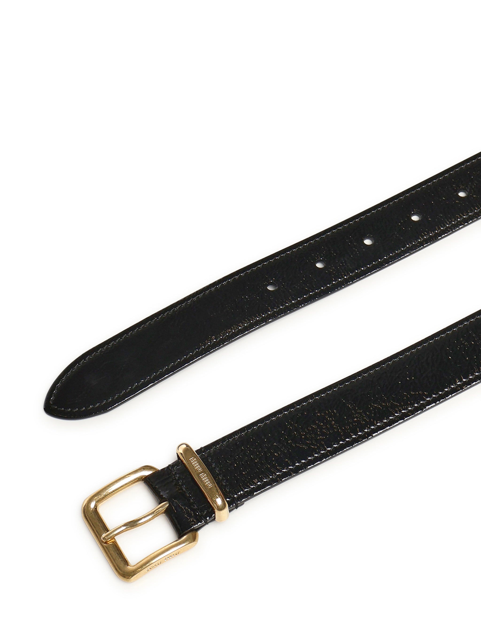 Cintura in pelle lucida<BR/> 5CC630 0DNTF0002 MIU MIU 