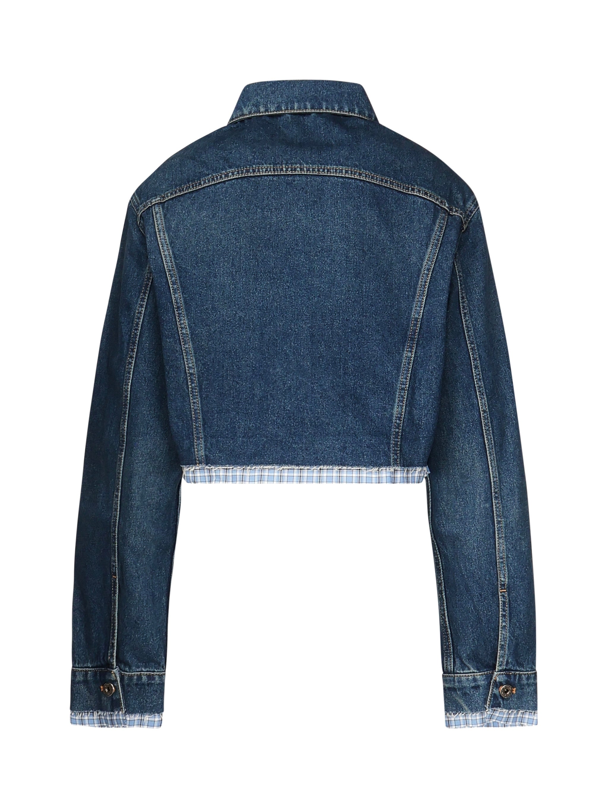 Giacca in denim e popeline GWB247 1568F0008 MIU MIU 