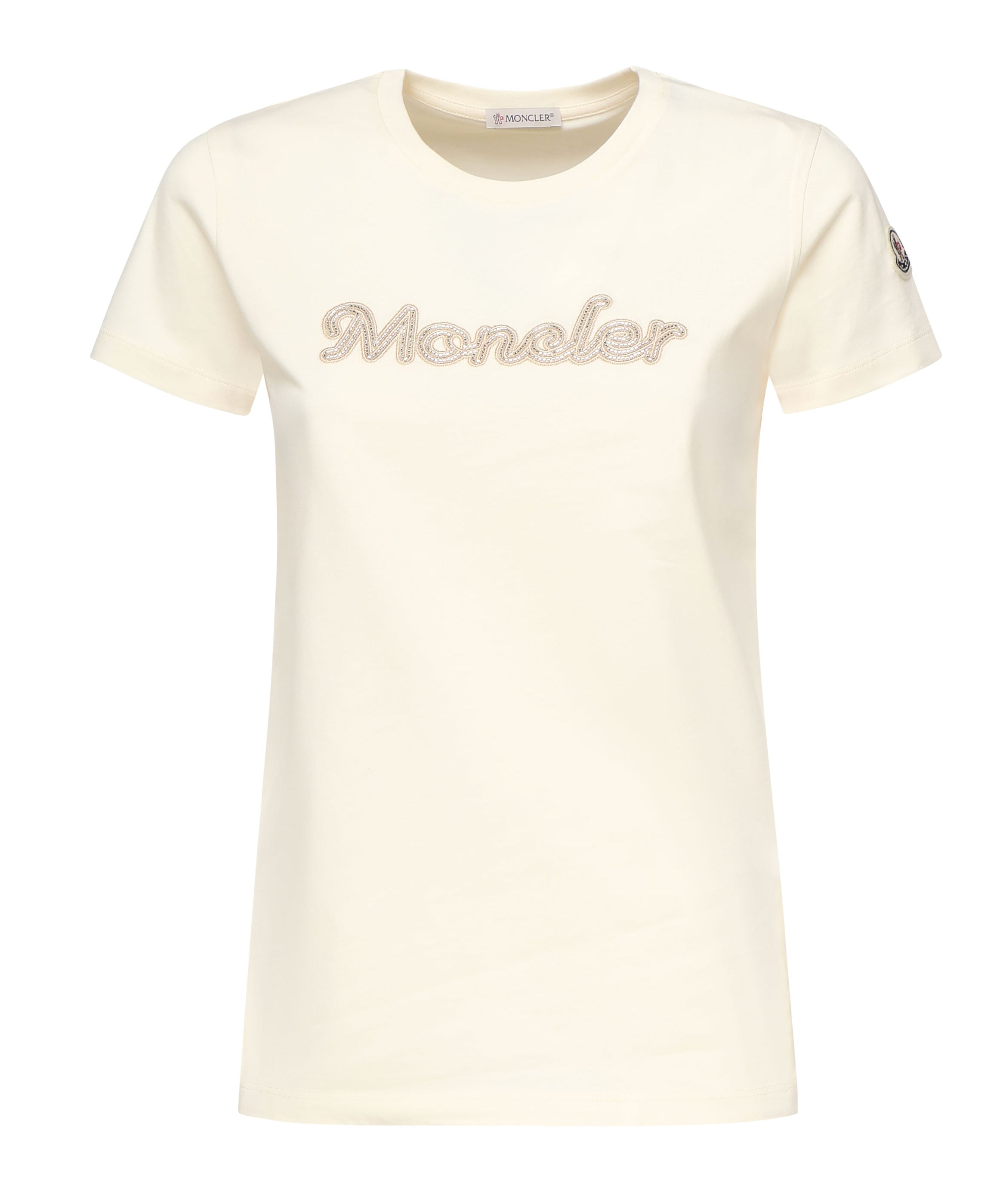 T-shirt con logo ricamato con perle K10938C00009 89AUO034 MONCLER 