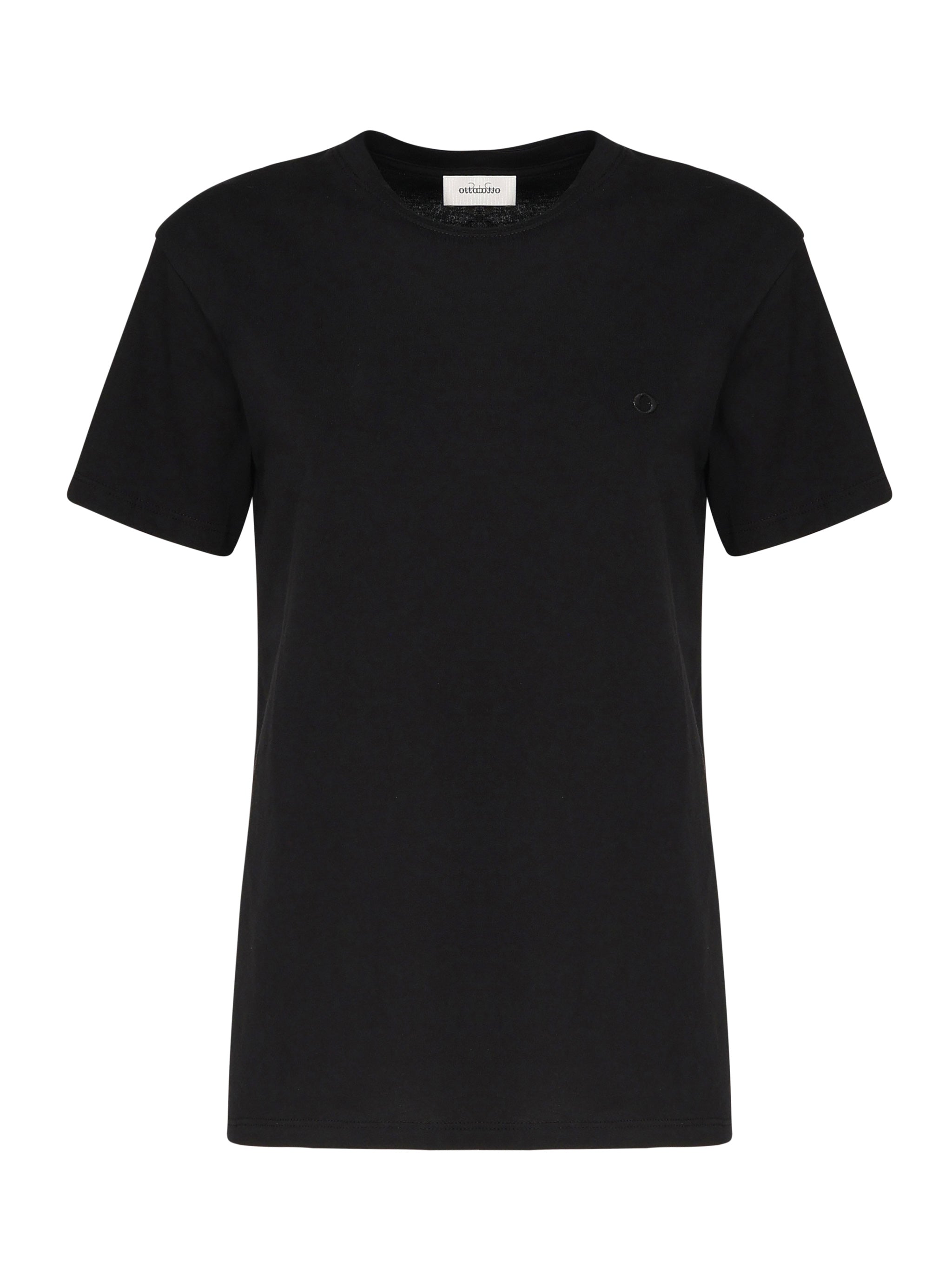 T-shirt in cotone DM8092-1 NERO OTTOD'AME 