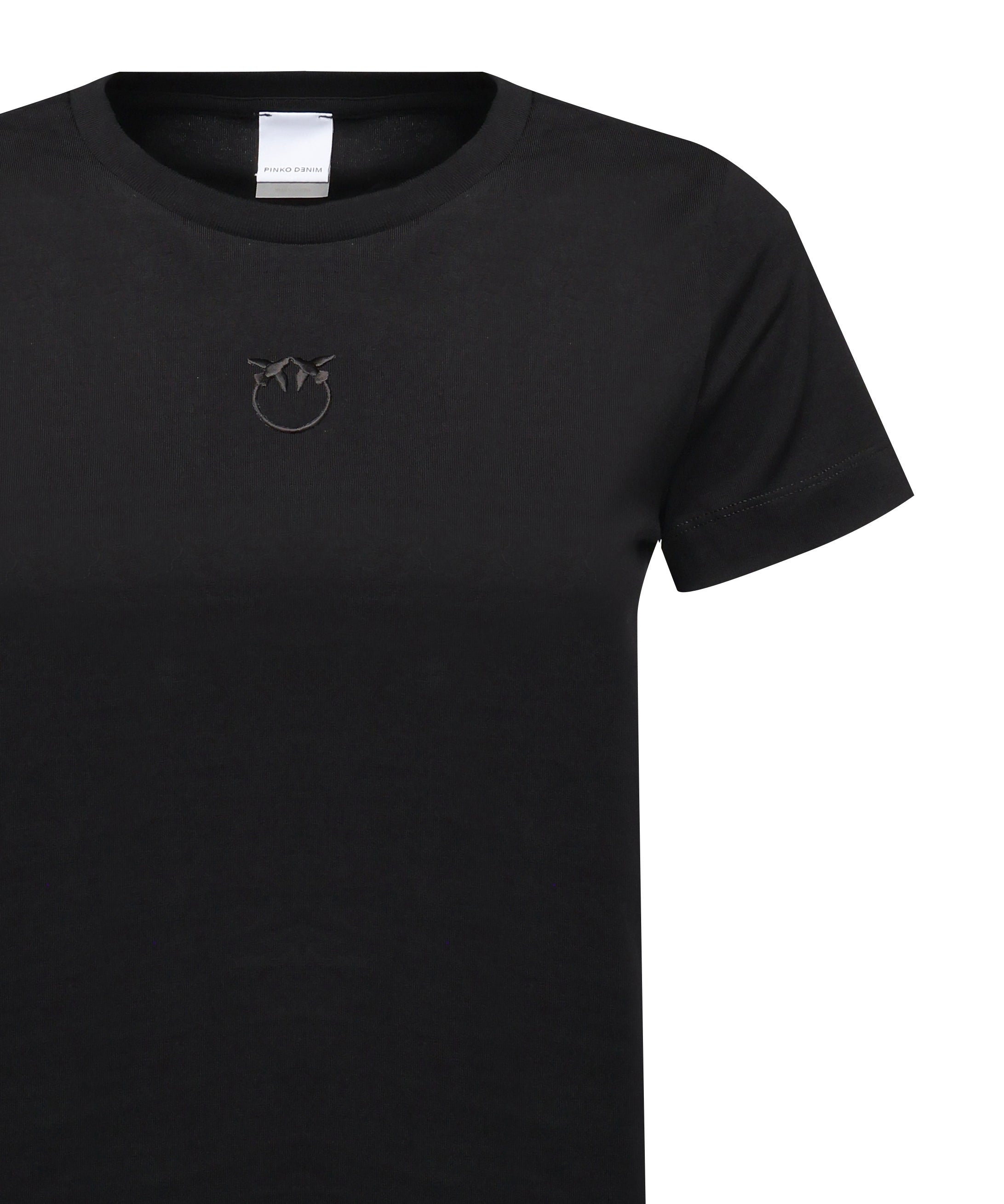 T-shirt con applicazione Monogram 100355 A2HNZ99 PINKO 