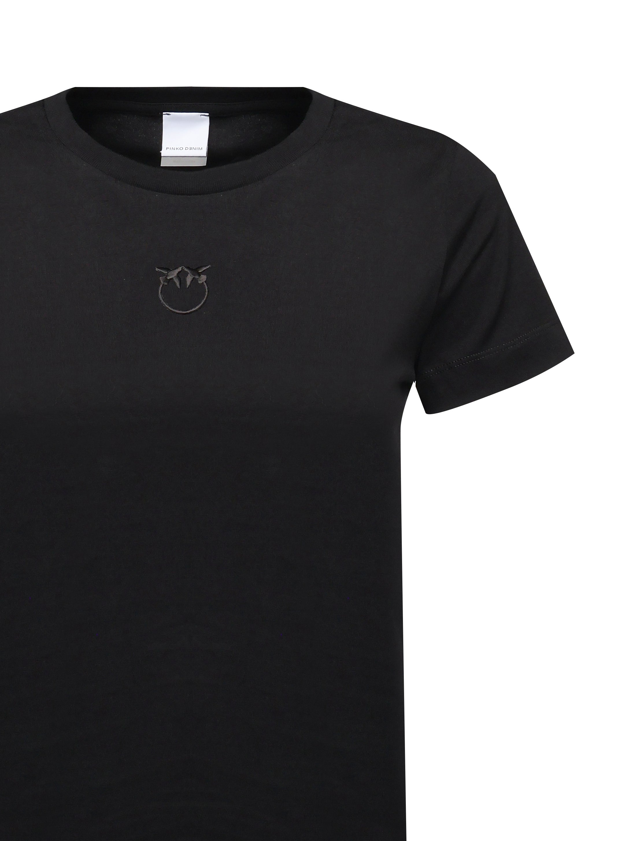 T-shirt con applicazione Monogram 100355 A2HNZ99 PINKO 